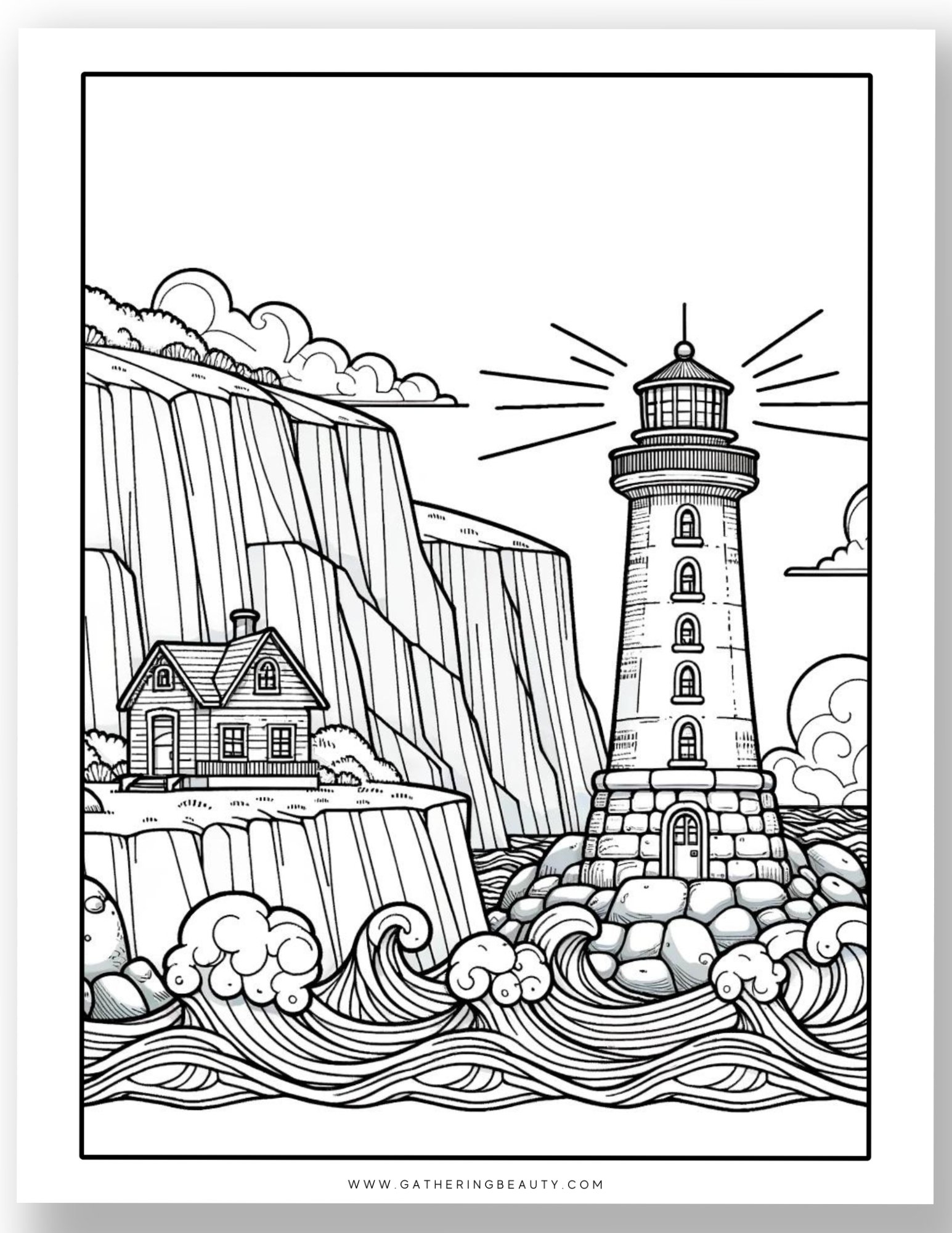 20 Lighthouse Colouring Pages Free Printable Gathering Beauty
