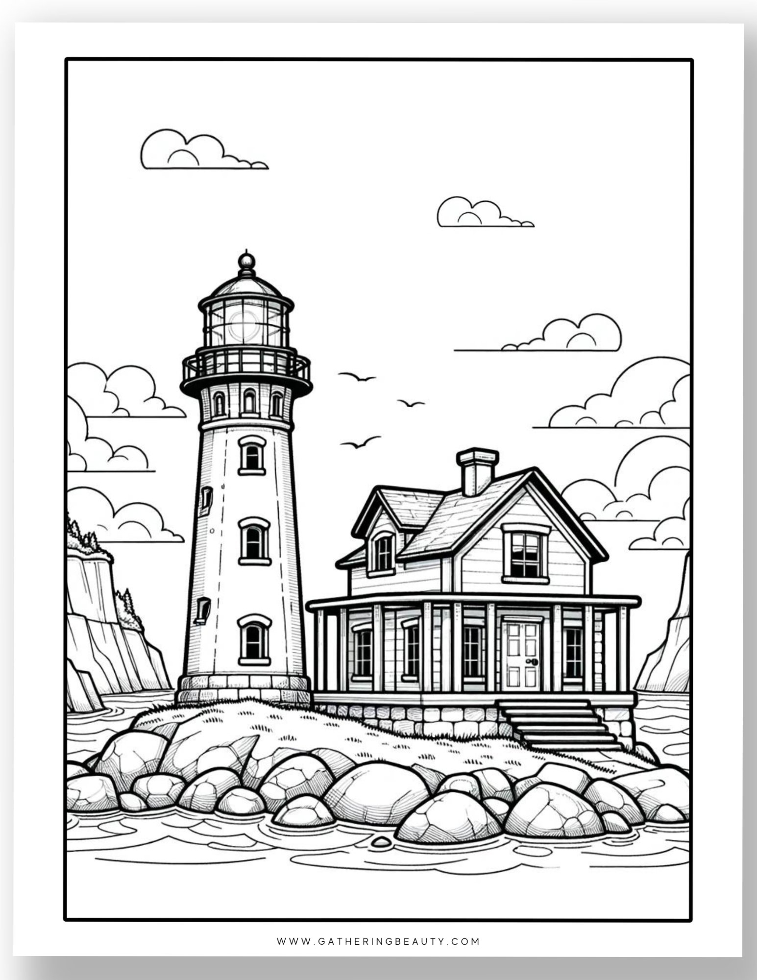 20 Lighthouse Colouring Pages Free Printable Gathering Beauty