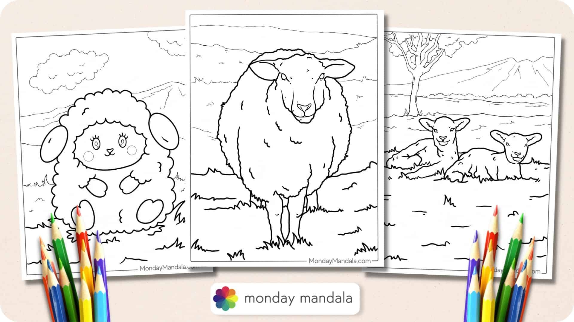 24 Sheep Coloring Pages Free PDF Printables 