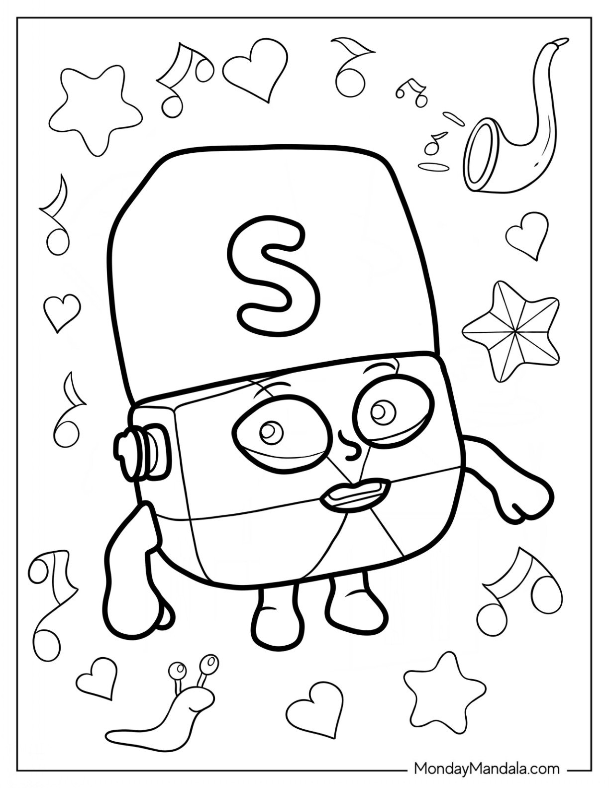 26 Alphablock Coloring Pages Free PDF Printables 