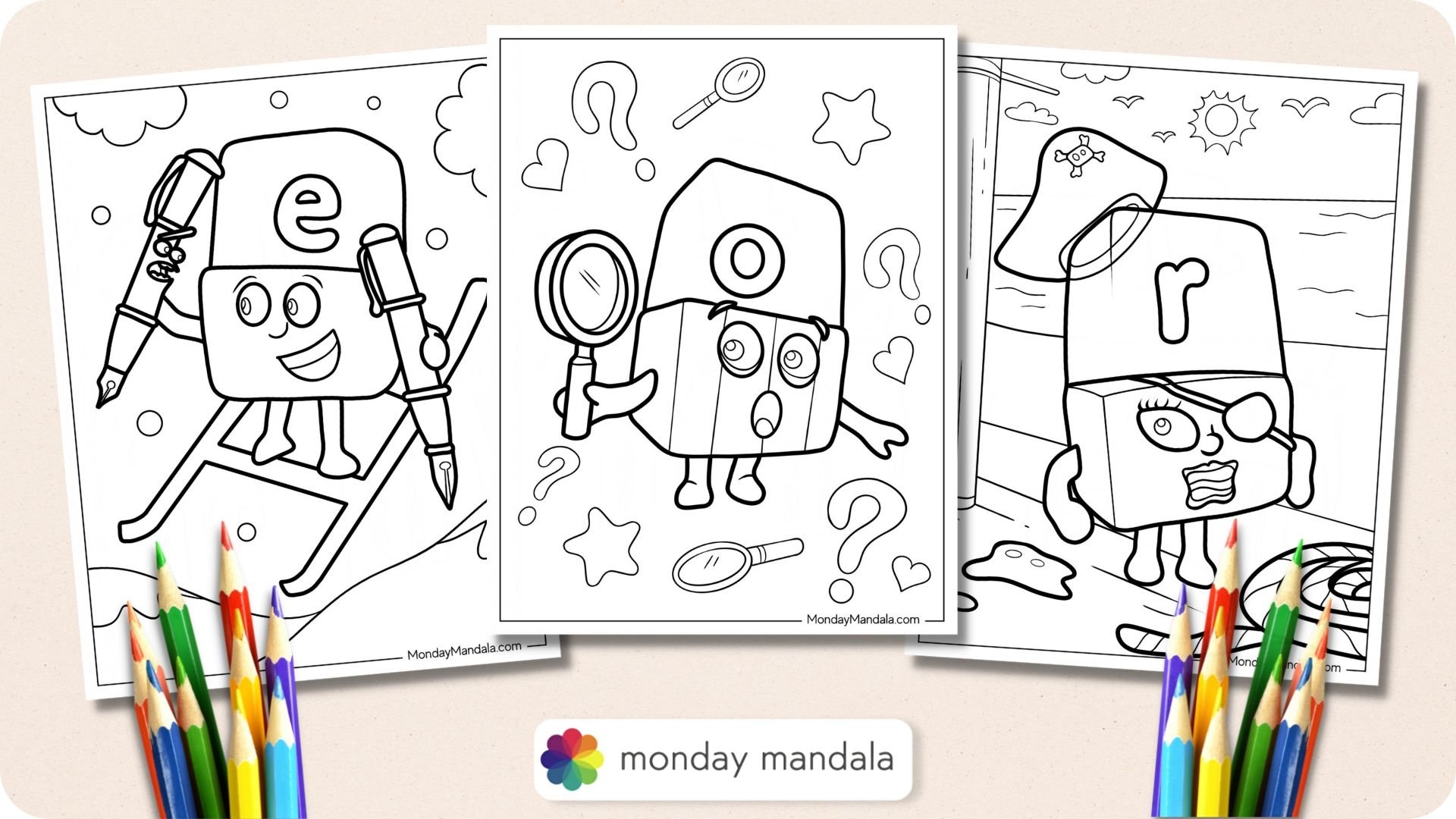 26 Alphablock Coloring Pages Free PDF Printables 