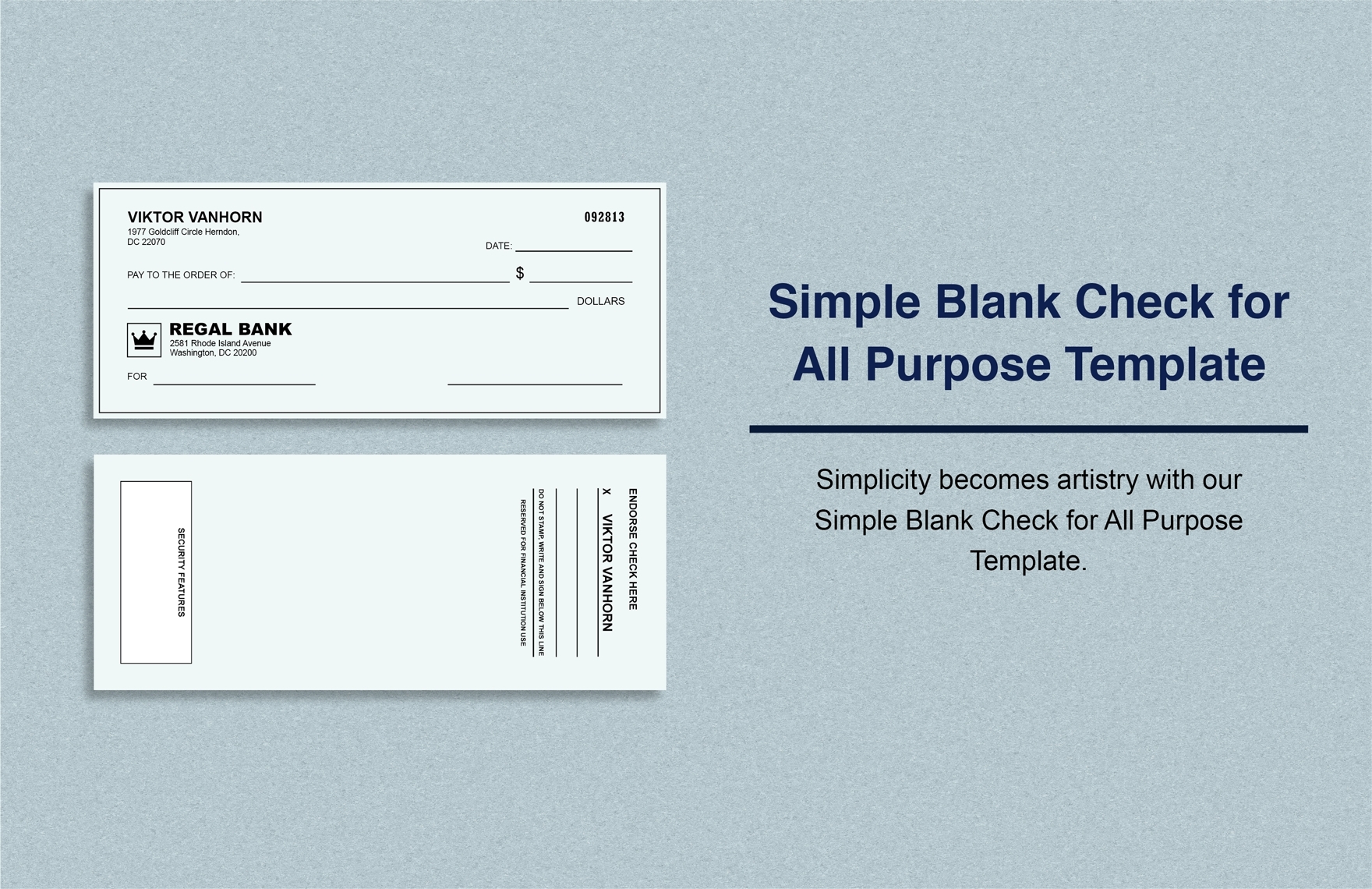 Free Printable Checks