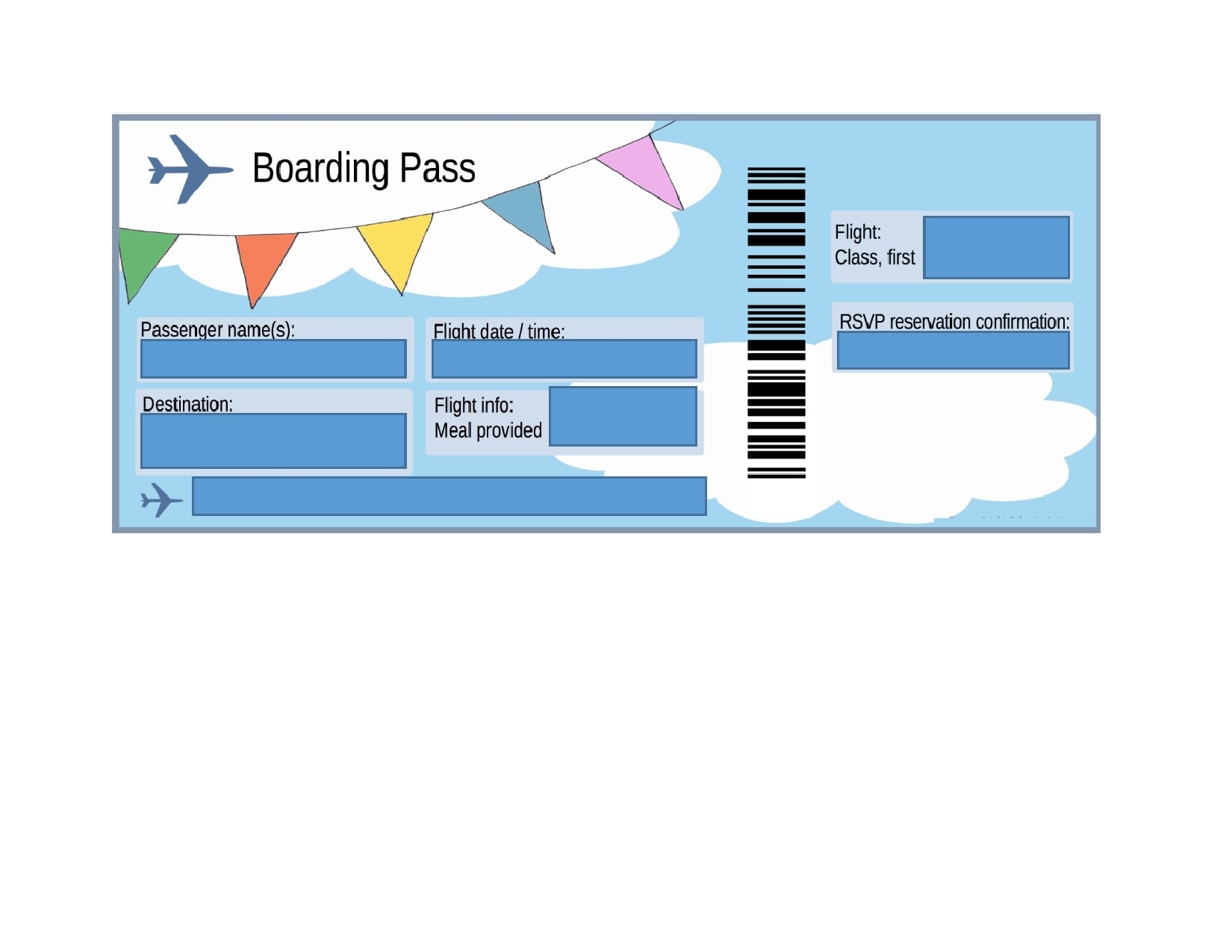 Free Printable Airline Tickets