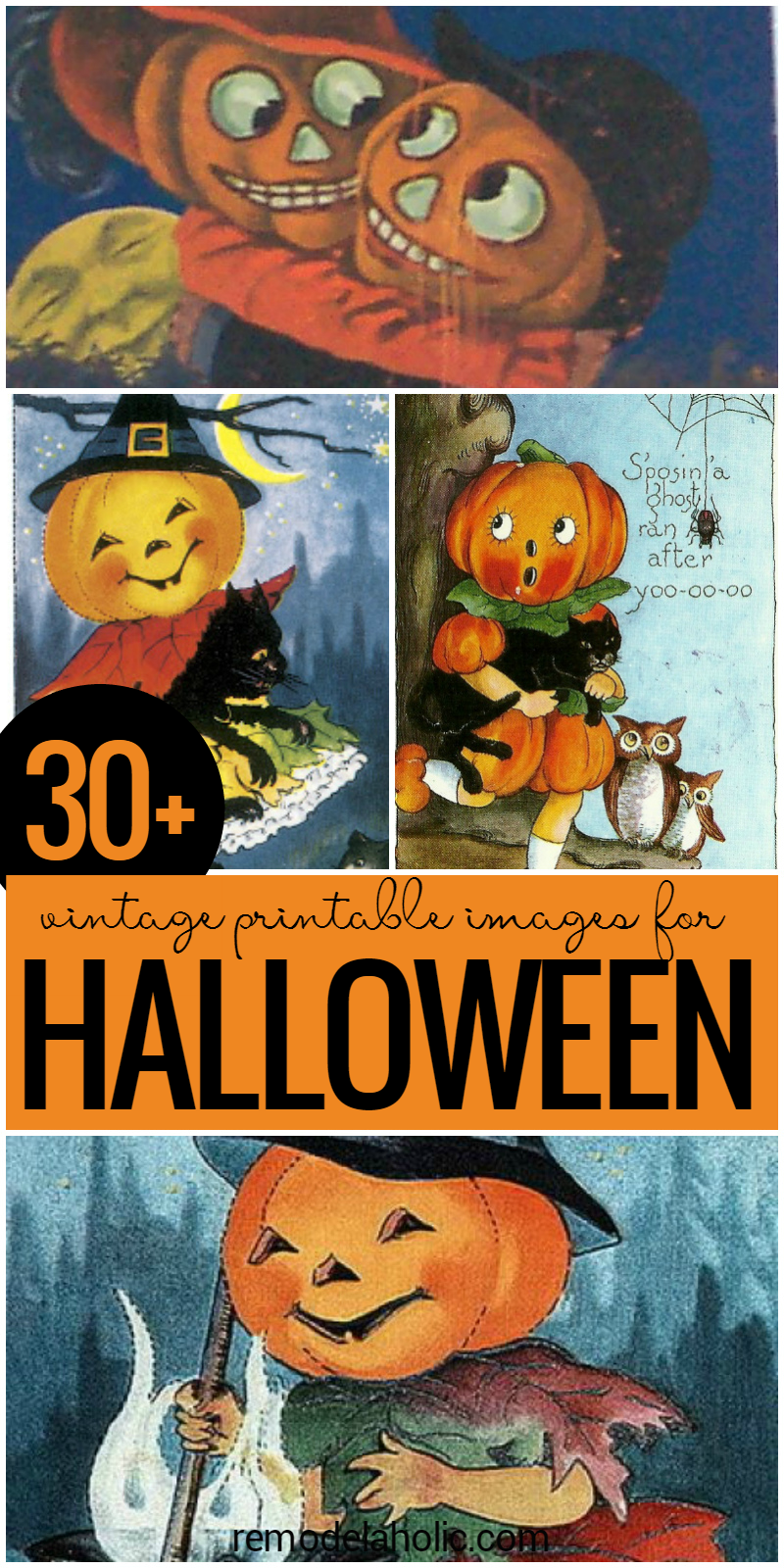30 Free Printable Vintage Halloween Images