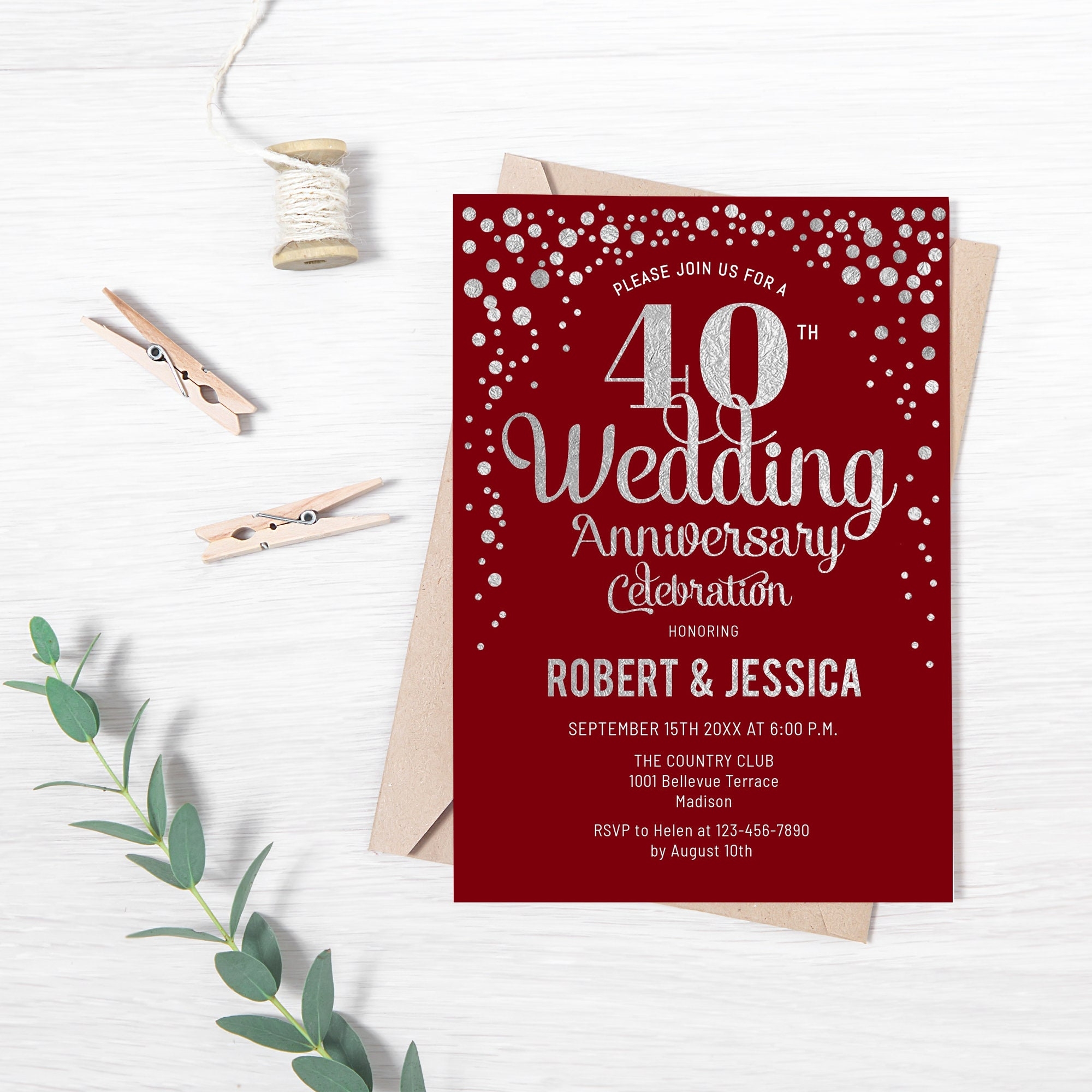 Free Printable Anniversary Invitations