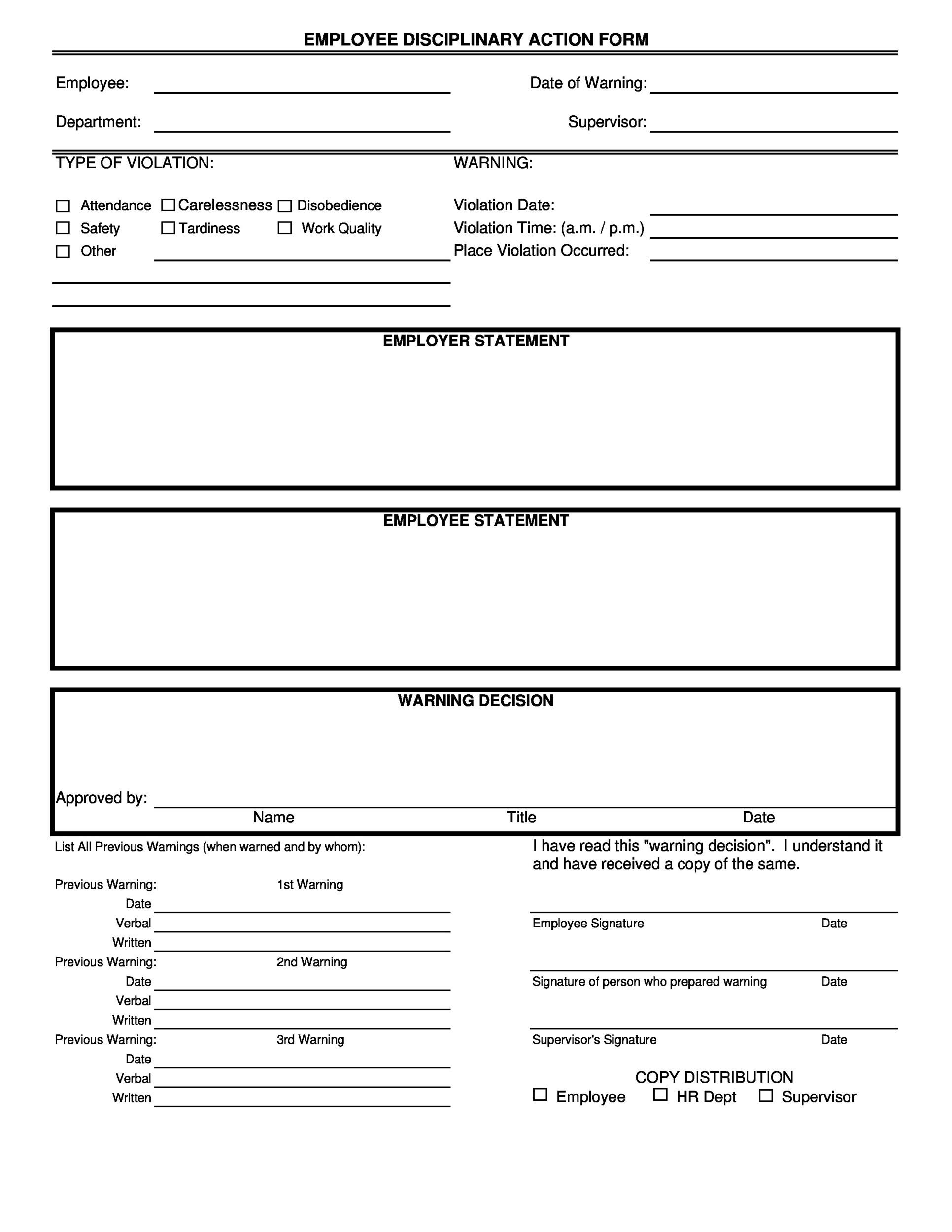 Free Printable Hr Forms