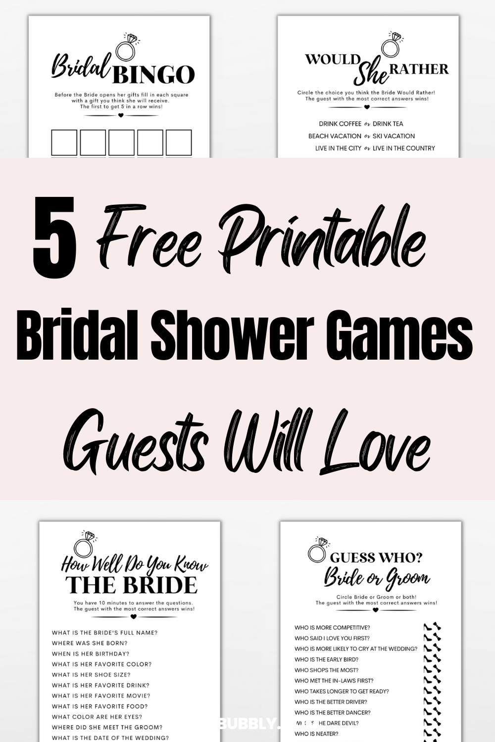 Bridal Shower Free Printable