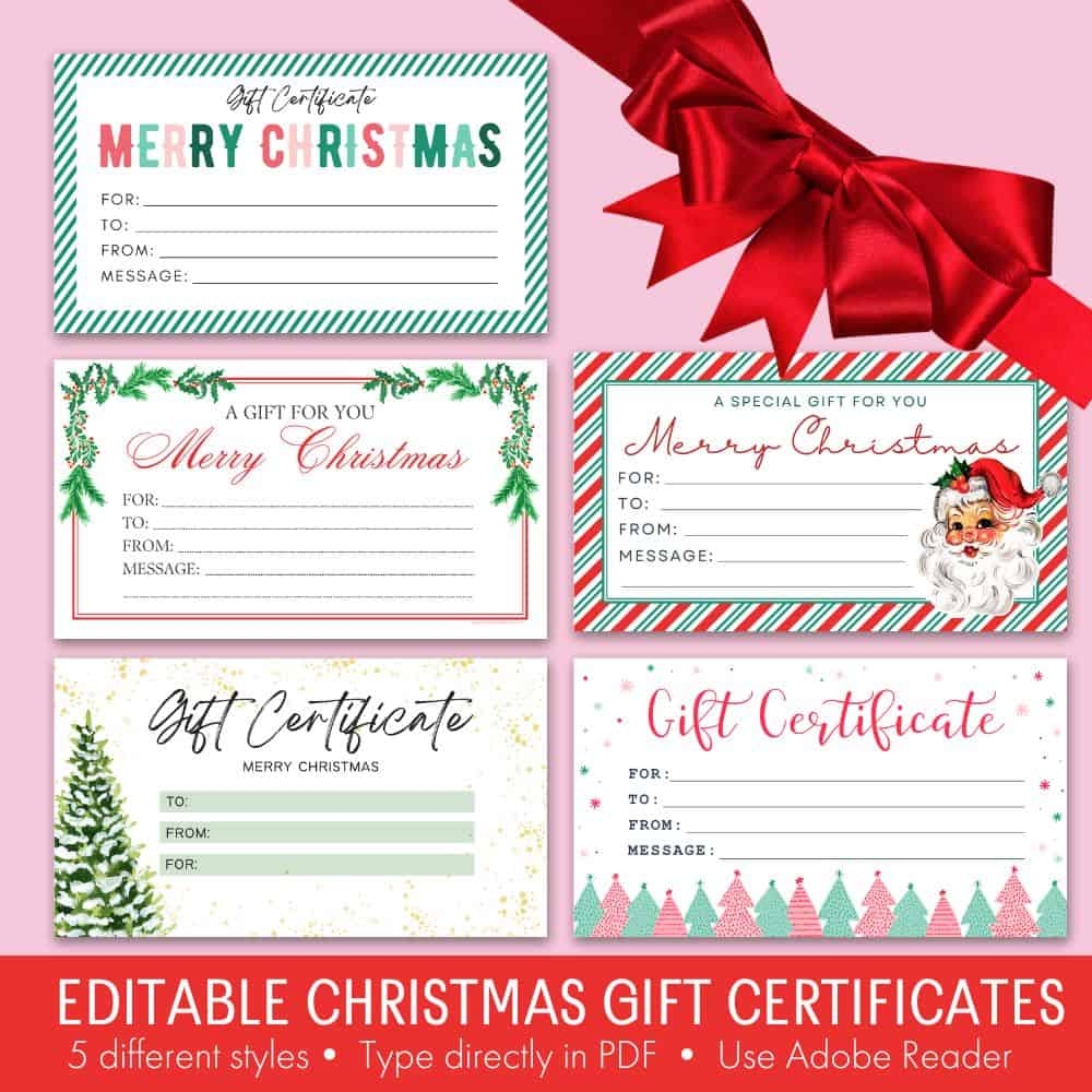 Free Gift Certificate Printable