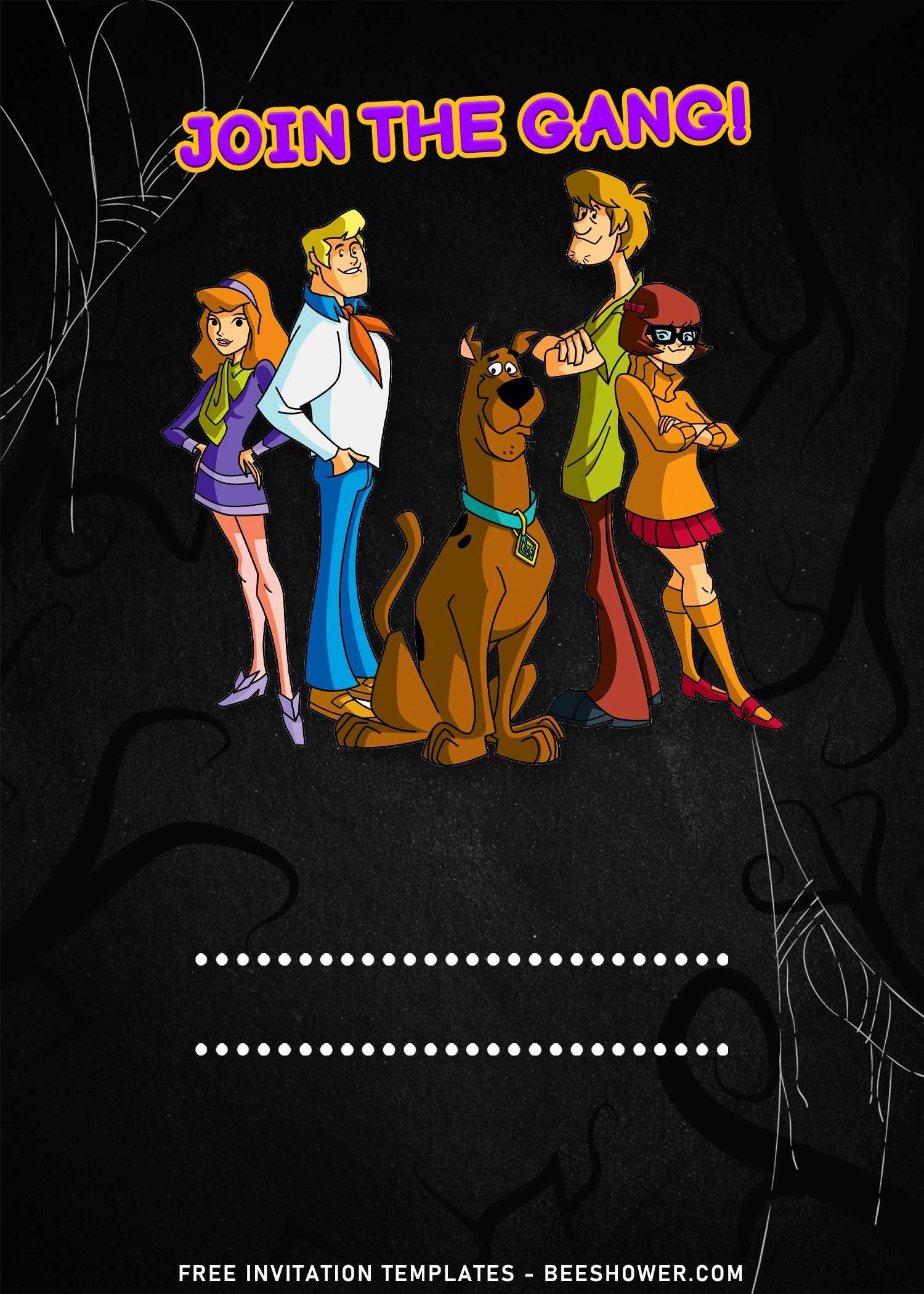 7 Mystery Scooby Doo And Friends Birthday Invitation Templates Beeshower
