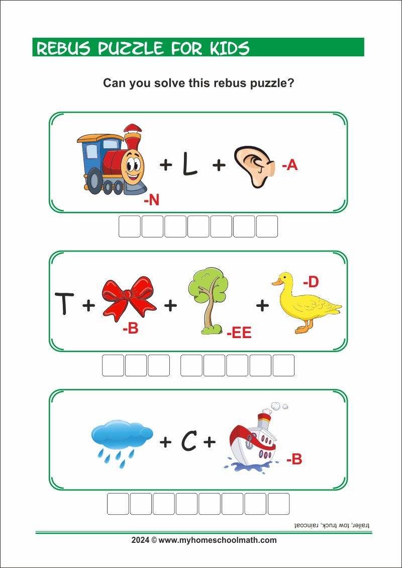 Free Printable Games For Kindergarten