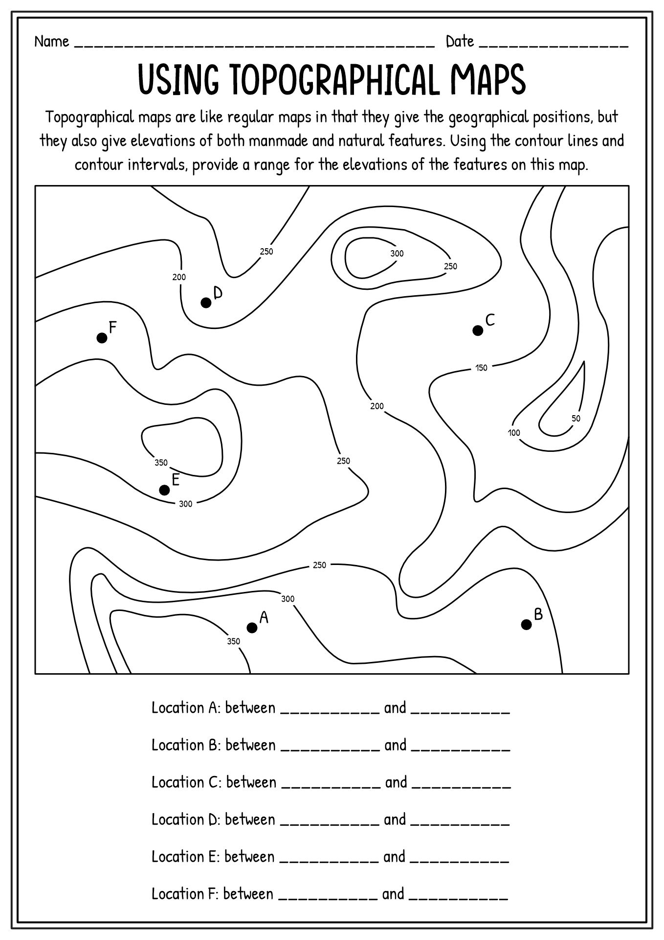 8 Drawing Contour Lines Worksheet Free PDF At Worksheeto Worksheets Library