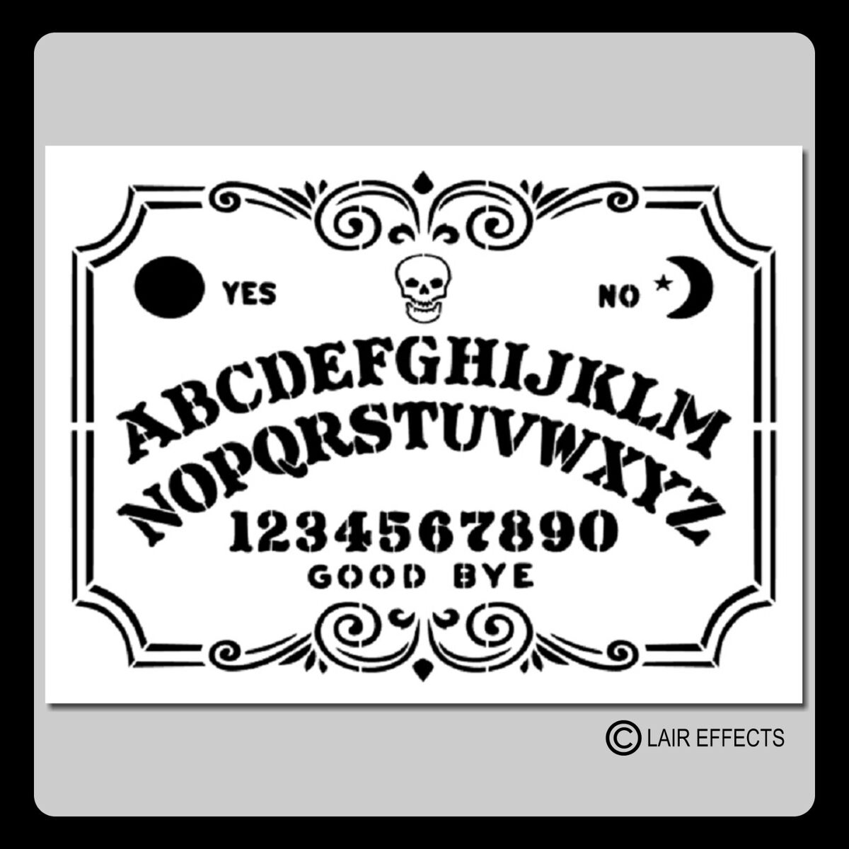 9 X 12 Decorative Ouija Spirit Board STENCIL Skull Supernatural Ghost Halloween EBay