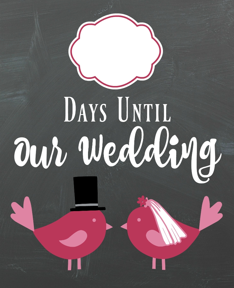 A Bride On A Budget DIY Lovebirds Wedding Countdown Sign