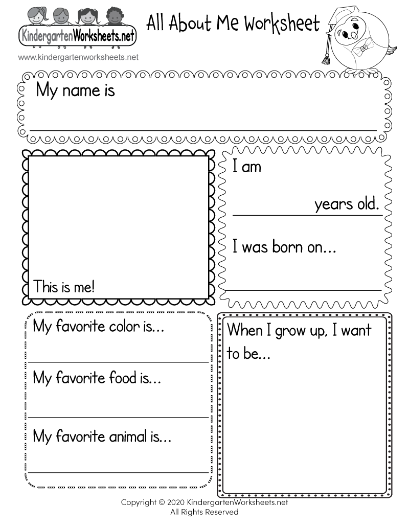 All About Me Worksheet Free Printable Digital PDF