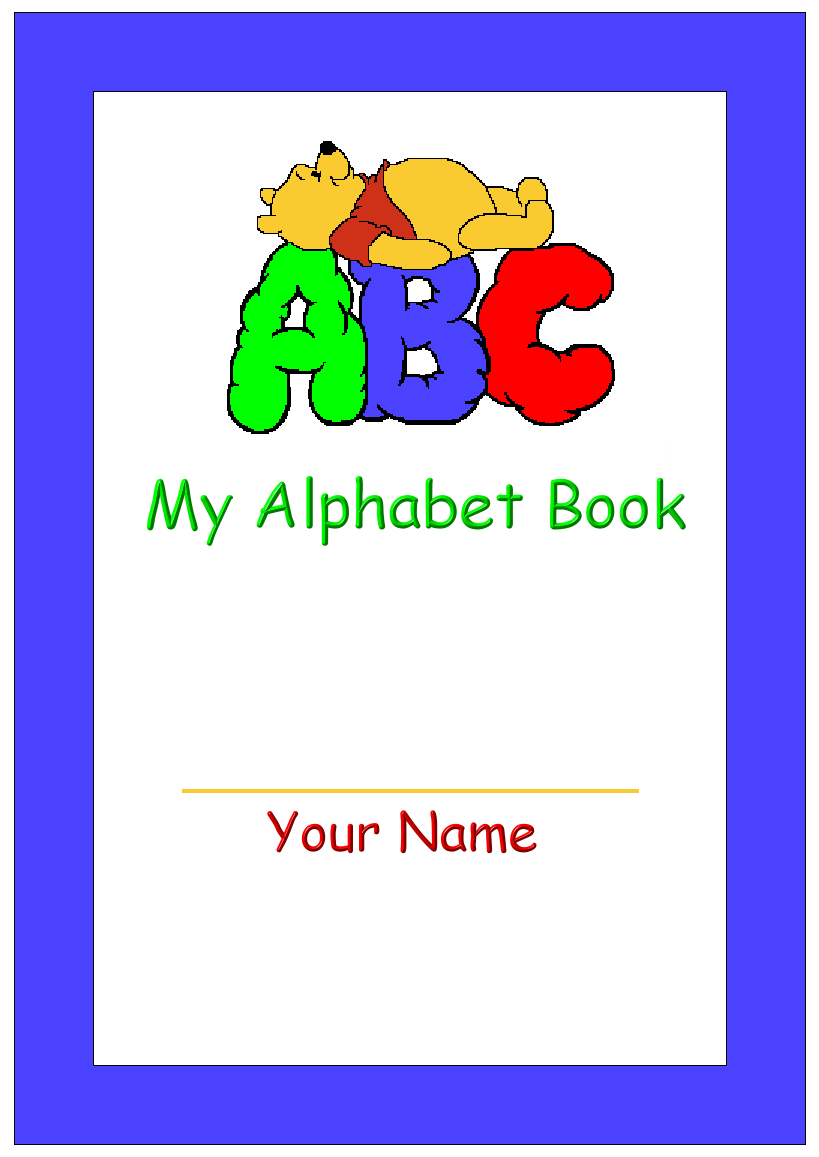 Alphabet Book Cover 10 Free PDF Printables Printablee