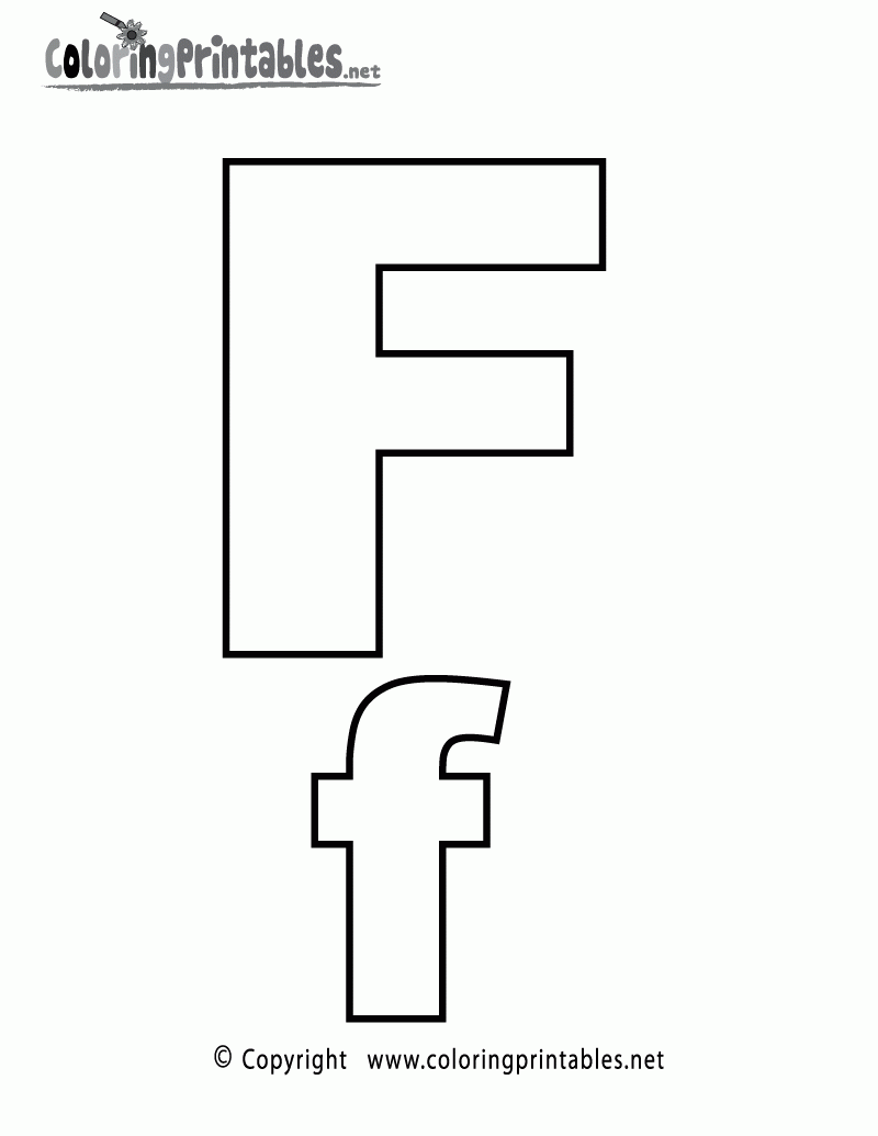 Alphabet Letter F Coloring Page A Free English Coloring Printable