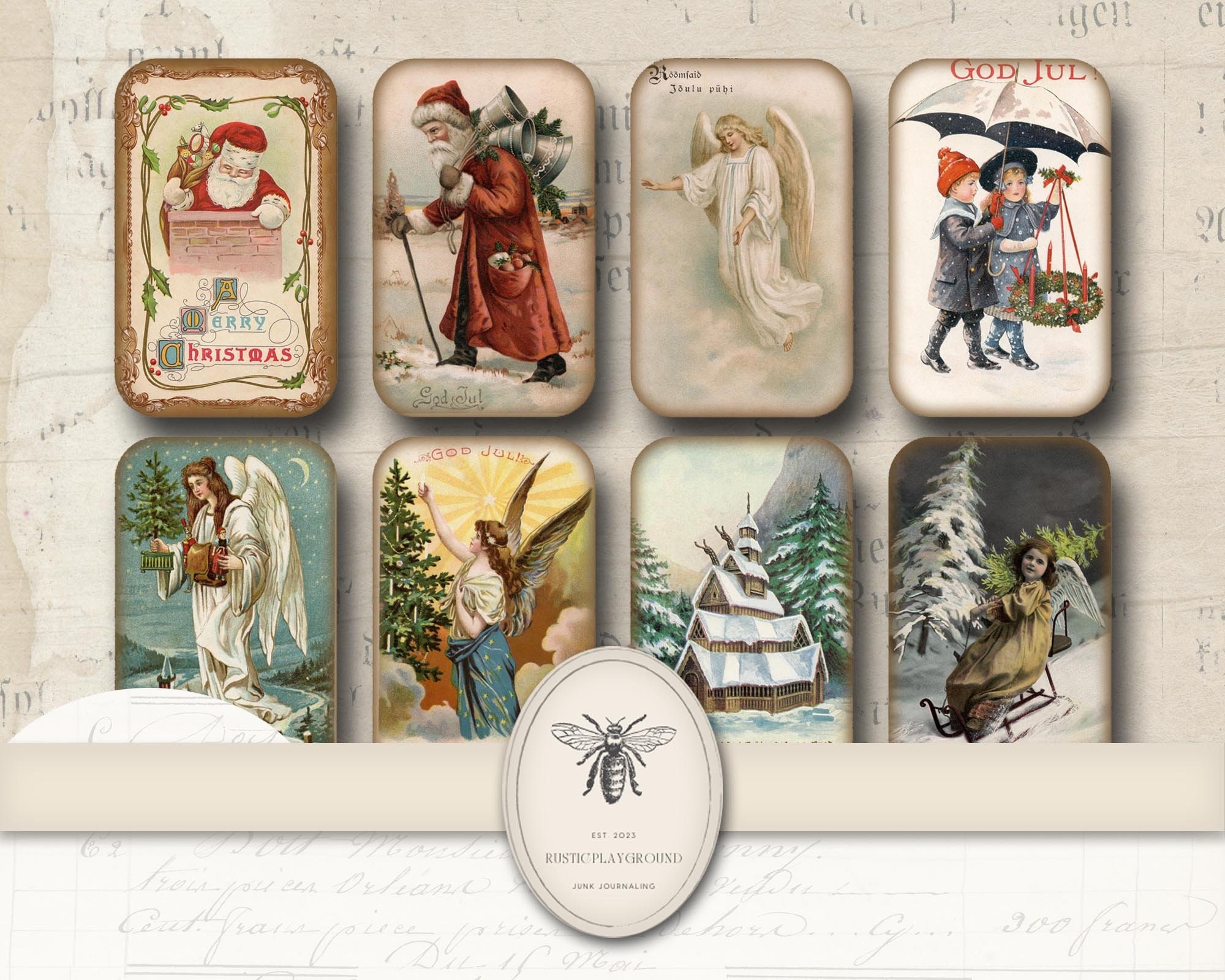 Altoid Tin Printable Cards Christmas Ephemera Collage Junk Journal Supplies Holiday Printables Etsy