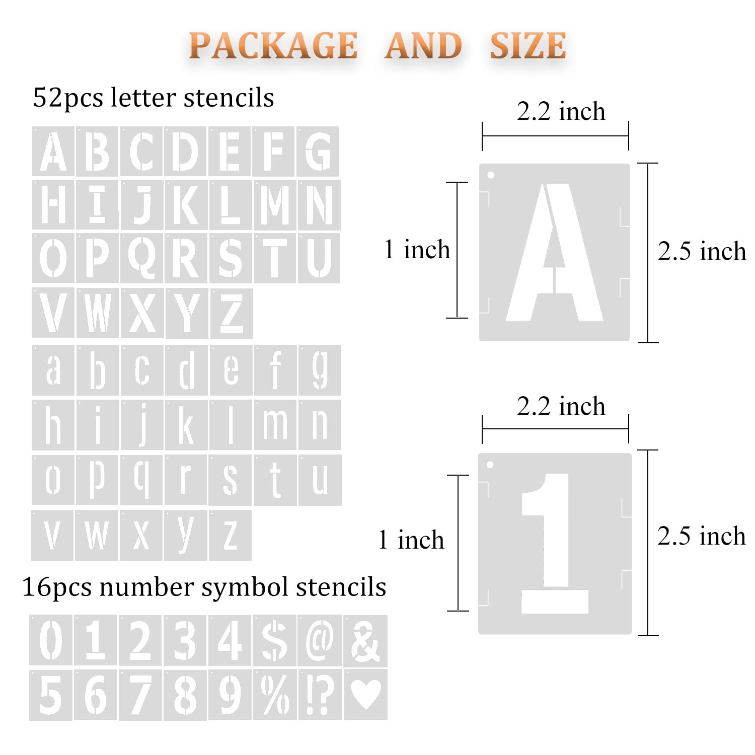 Amazon 1 Inch Letter Stencils Symbol Numbers Stencil 68 Pcs Reusable Alphabet Art Craft Templates Interlocking Stencils Kit For Painting On Wood Wall Glass Fabric Rock Canvas Chalkboard Sign 1Inch Arts 