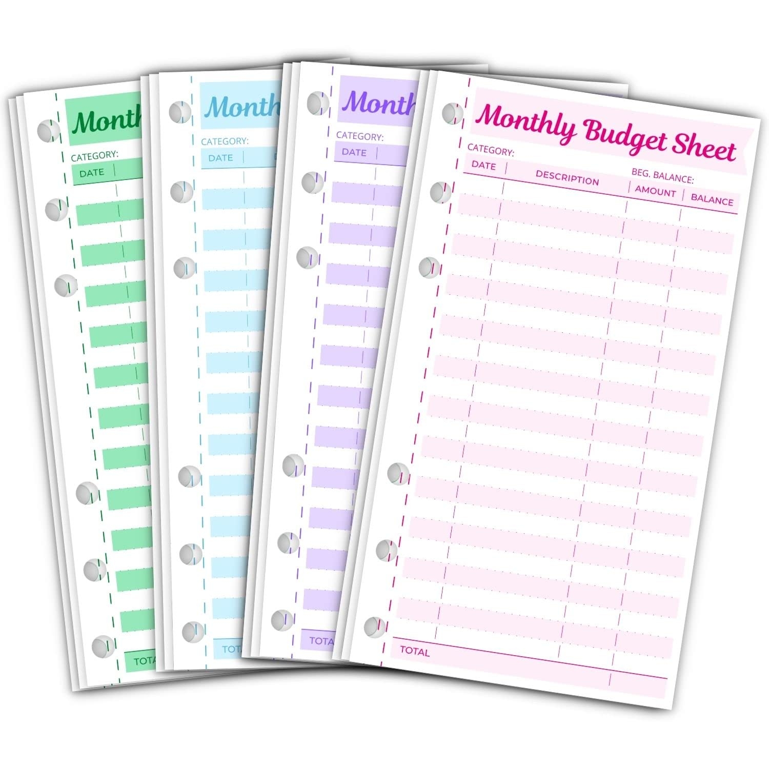 Amazon Expense Budget Sheets Set Of 60 Bill Organizer For A6 Budget Binder Cash Envelope Trackers For Budgeting Budget Planner For Ledger Book Money Organizer For Wallet With Budget Envelopes 
