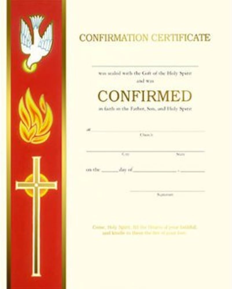 Amazon Religious Supply Banner Line Confirmation Certificates Office Products