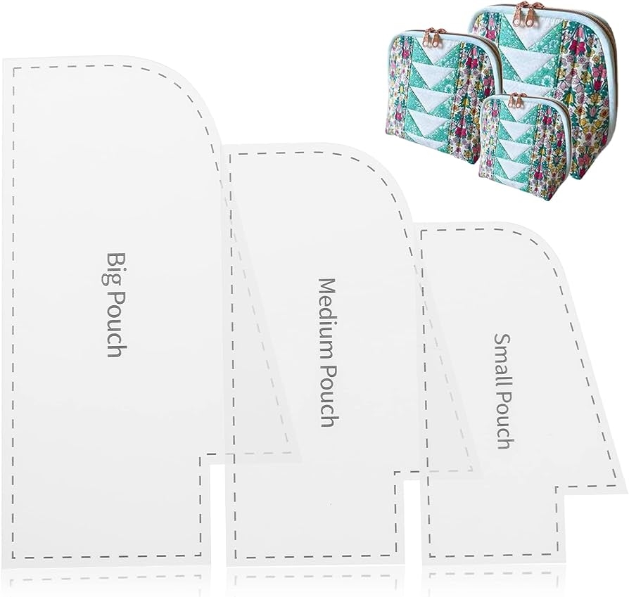 Amazon TXIN Set Of 3 Purse Bag Pattern Template 3 Sizes Bag Sewing Template Clear Plastic Handbag Pre Cut On Fold Stencil Handmade Bag Patchwork Ruler For DIY Purse Bag Making