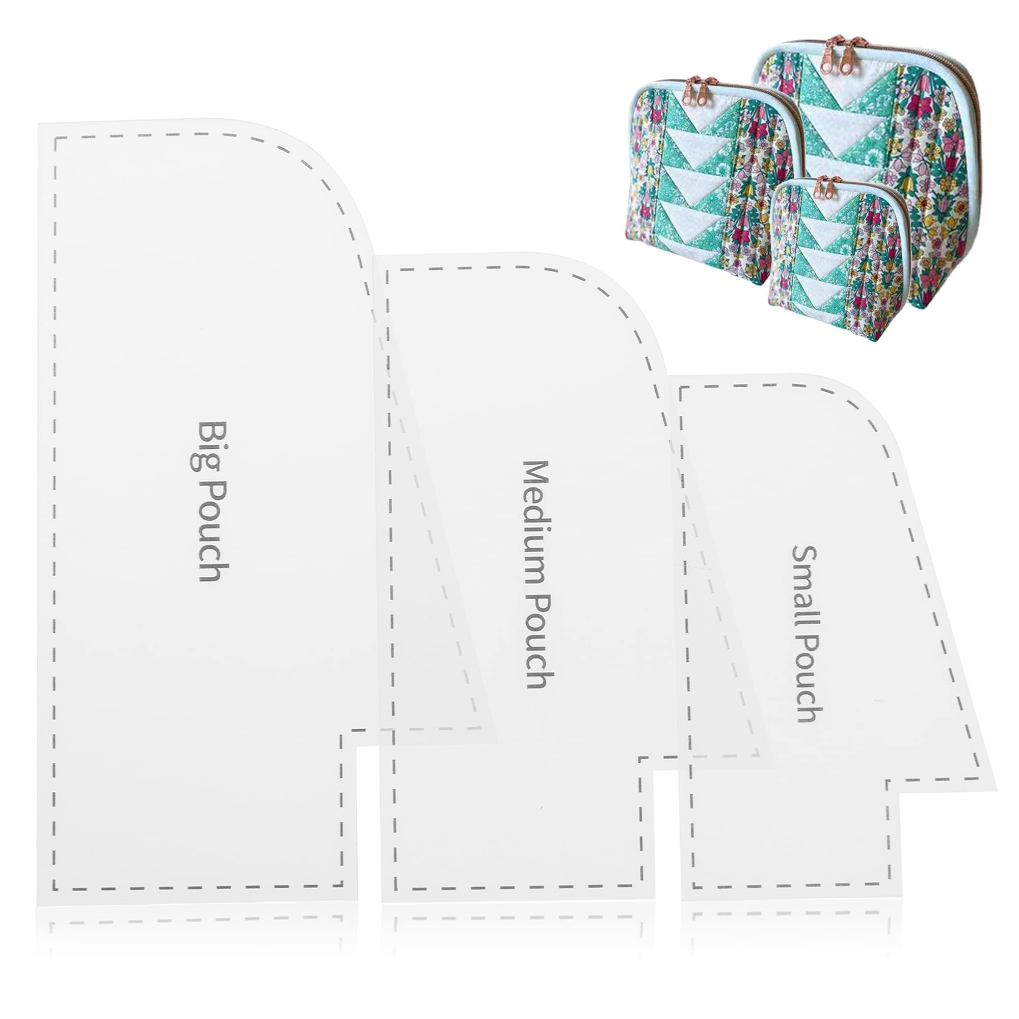 Amazon TXIN Set Of 3 Purse Bag Pattern Template 3 Sizes Bag Sewing Template Clear Plastic Handbag Pre Cut On Fold Stencil Handmade Bag Patchwork Ruler For DIY Purse Bag Making