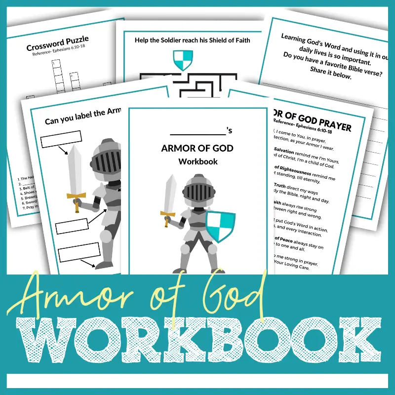 Armor Of God Printable Workbook Blessed Homeschool