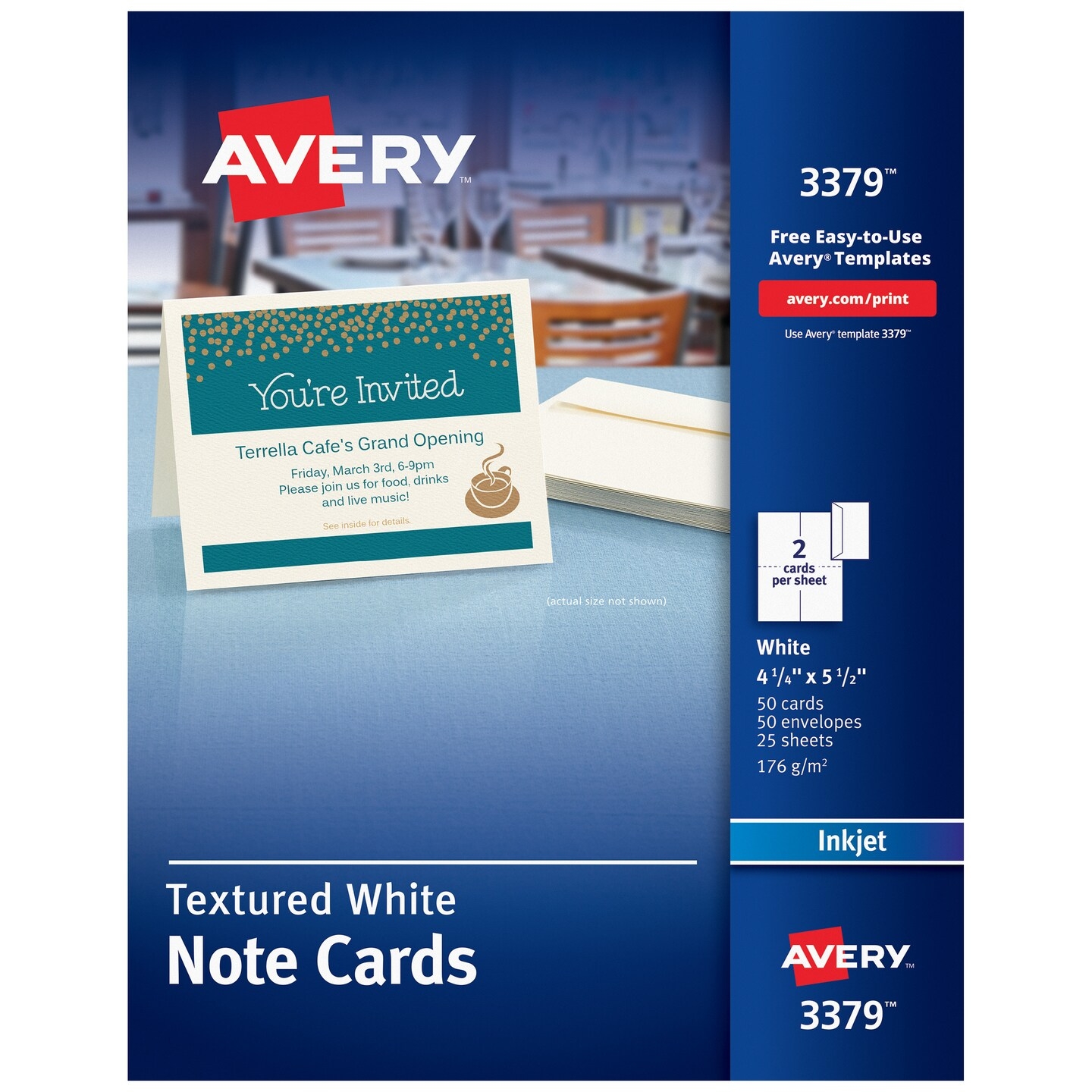 Avery Printable Note Cards 4 25 X 5 5 Two Sided Printing Matte White 2 Pack 100 Cards Total 5813 Michaels