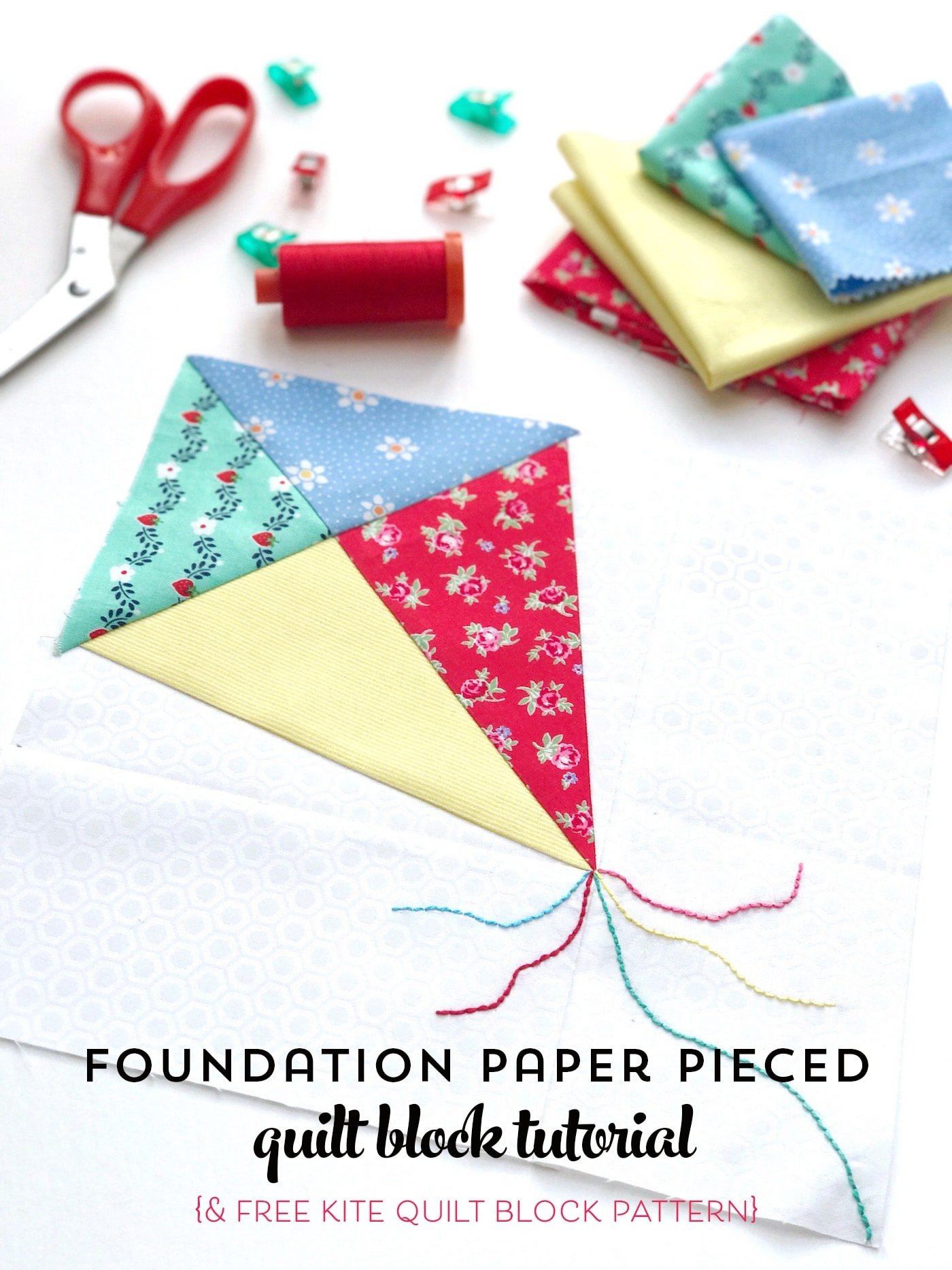 Beginner Foundation Paper Pieced Quilt Block Tutorial Polka Dot Chair