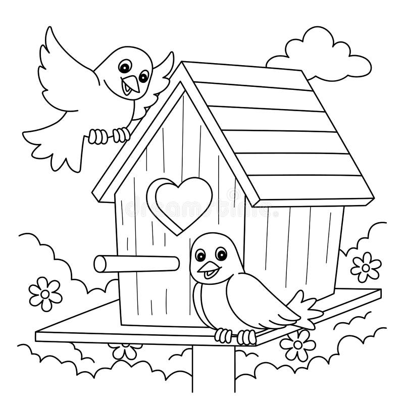 Birdhouse Coloring Page Stock Illustrations 157 Birdhouse Coloring Page Stock Illustrations Vectors Clipart Dreamstime