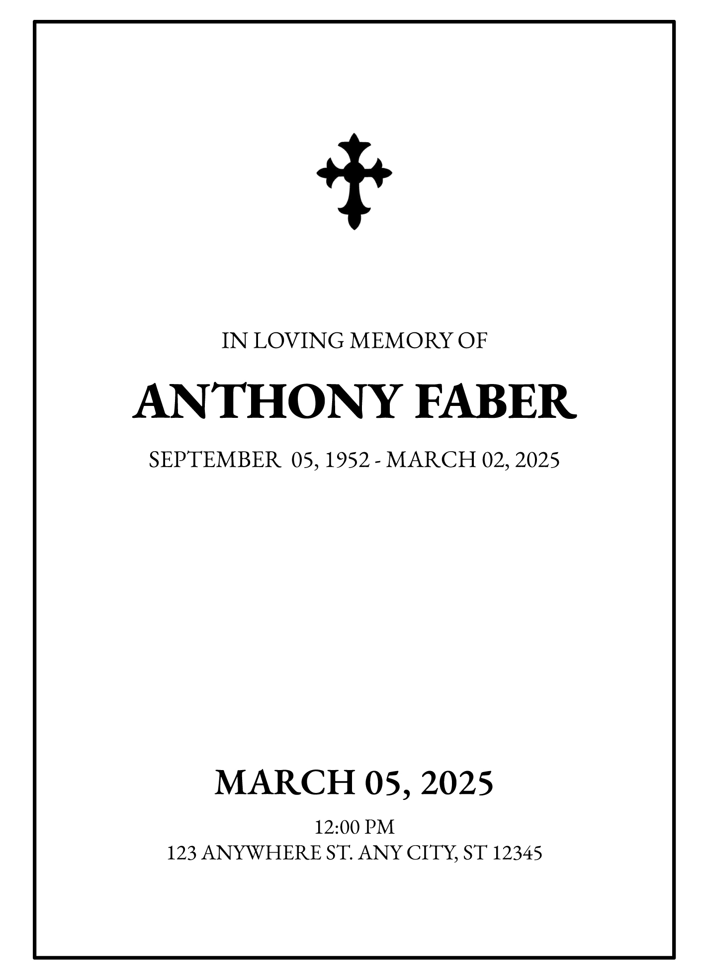 Free Printable Funeral Programs