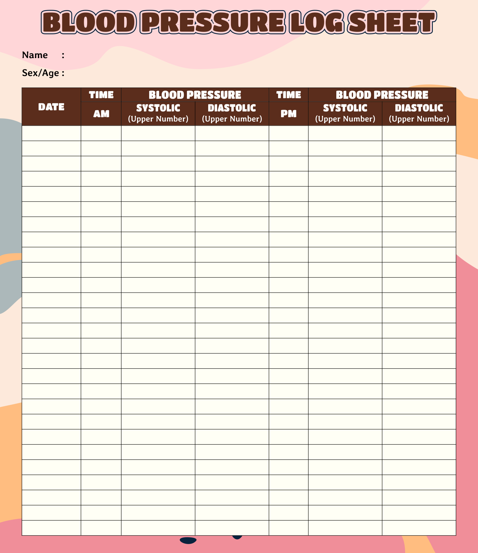Blood Pressure Chart 20 Free PDF Printables Printablee