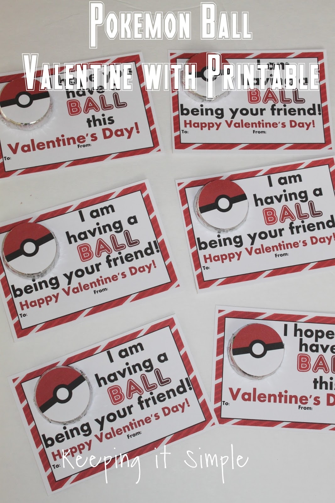 Boys Homemade Pokemon Valentines Pokemon Ball With Printable Keeping It Simple