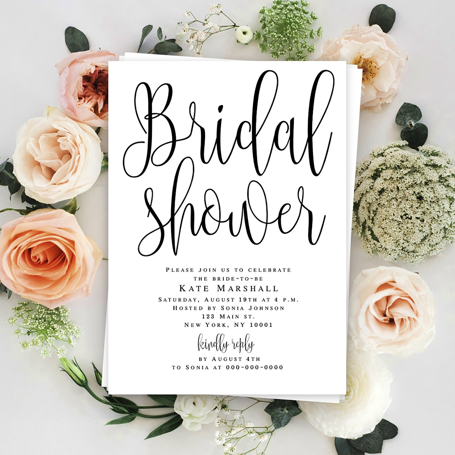 Bridal Shower Template Bridal Shower Invitation Instant Download Boho Bridal Shower Invitation Printable Garden Bridal Shower Invitation DIY Etsy