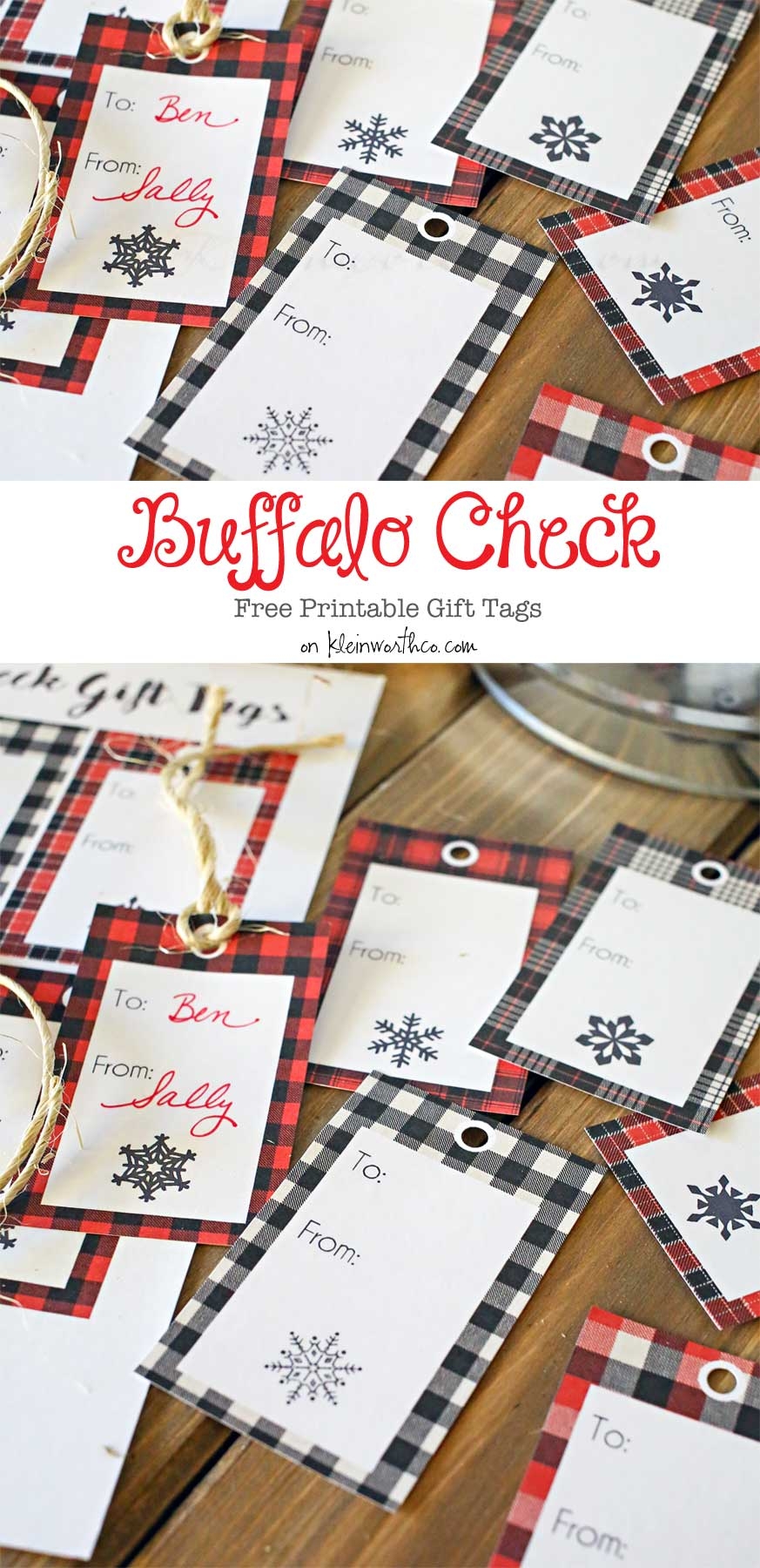 Free Buffalo Plaid Christmas Printables
