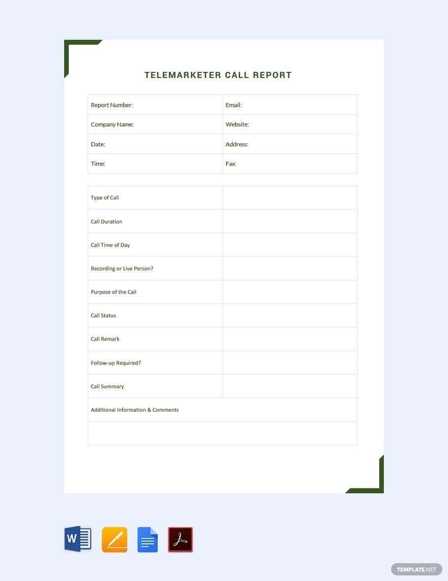 Call Center Report Templates In PDF FREE Download Template
