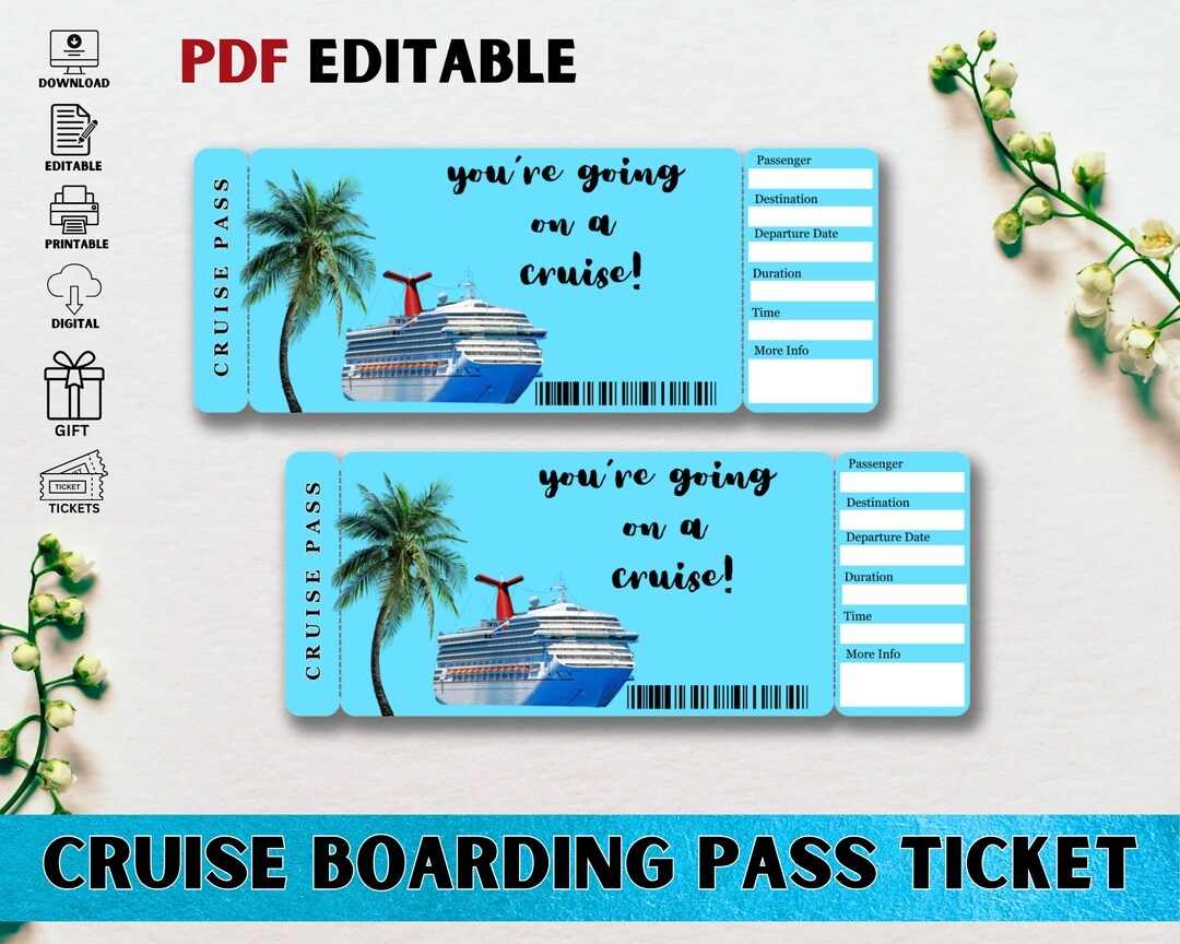 Free Printable Cruise Tickets