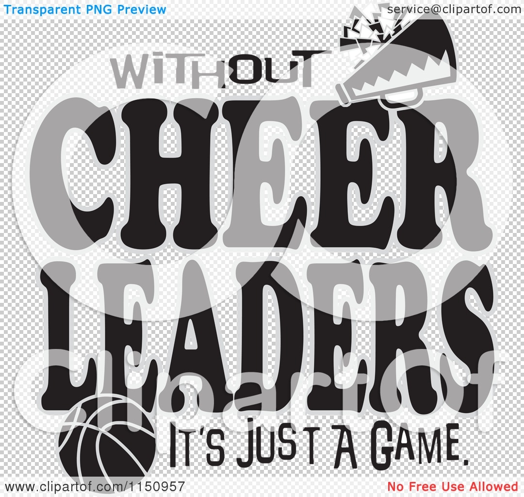 Cartoon Of Without Cheerleaders Its Just A Game Text With A Basketball Royalty Free Vector Clipart By Johnny Sajem 1150957