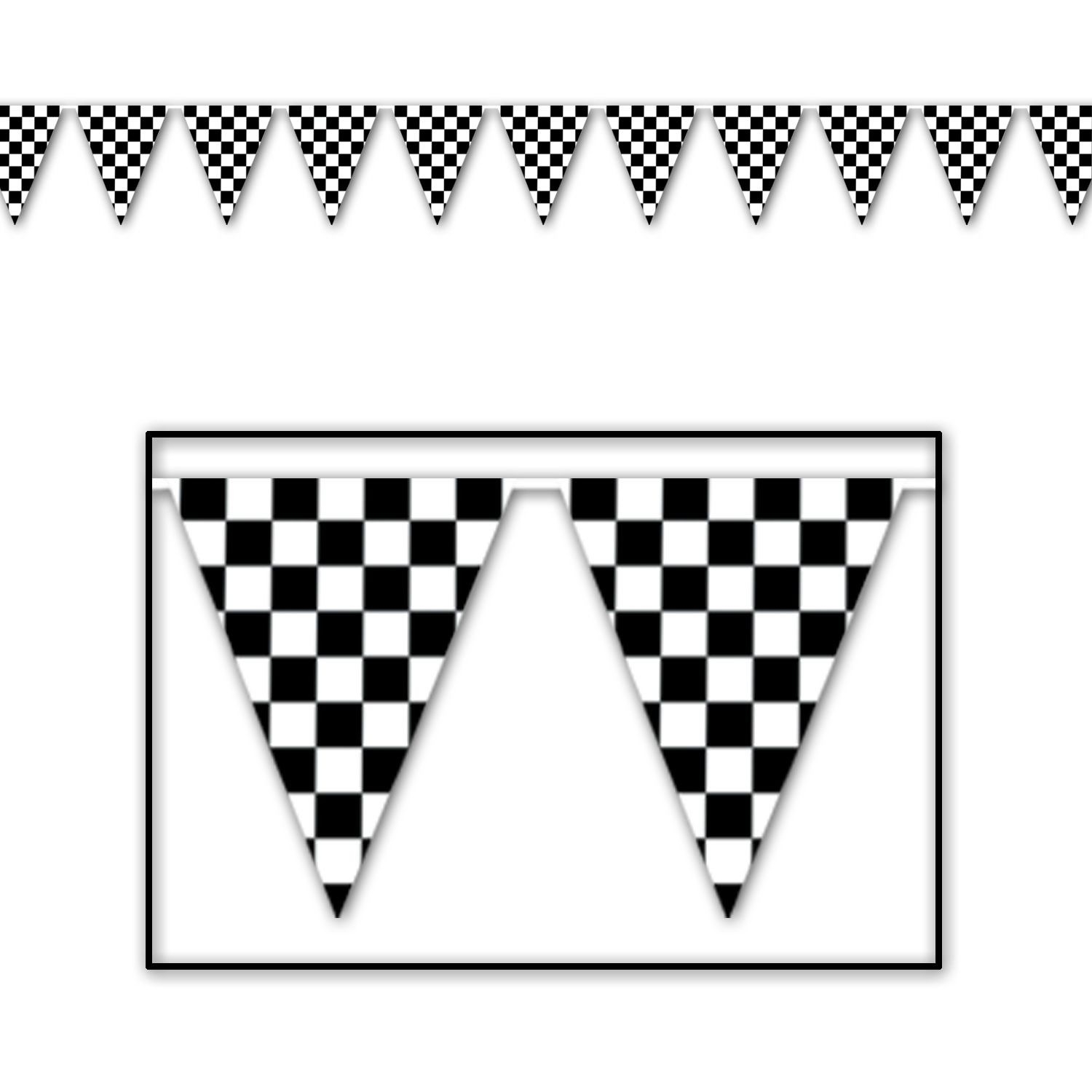 Checkered Flag Pennant Banner Fiesta Party Supplies