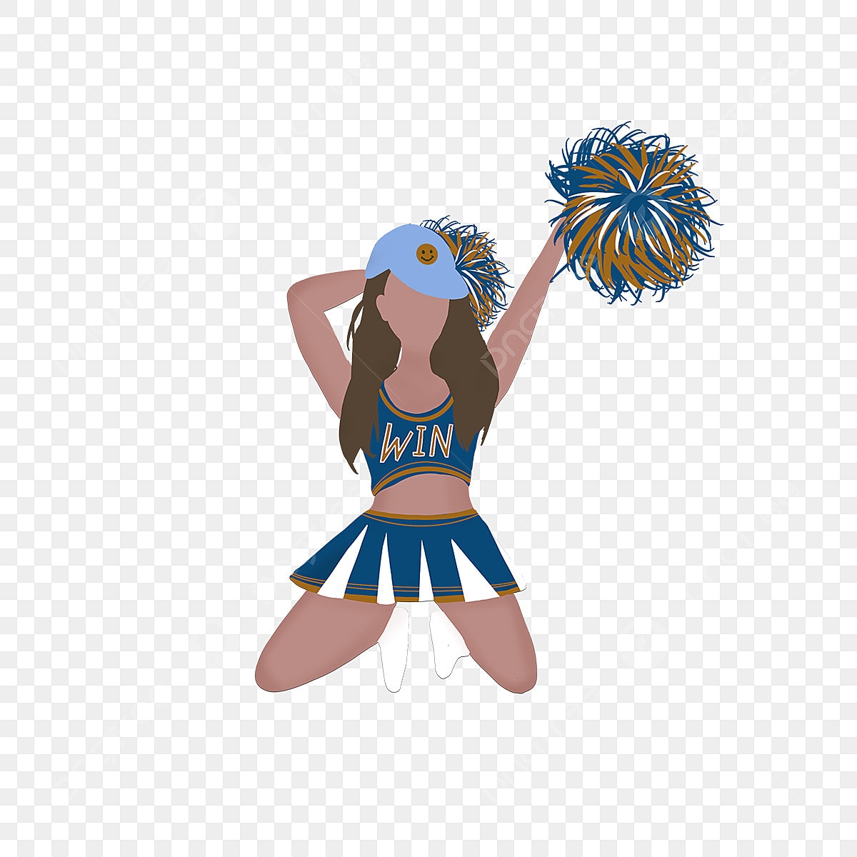 Cheerleaders PNG Picture Blue Gold Cheerleader Clip Art Cheerleader Clipart Cheerleader Clipart PNG Image For Free Download