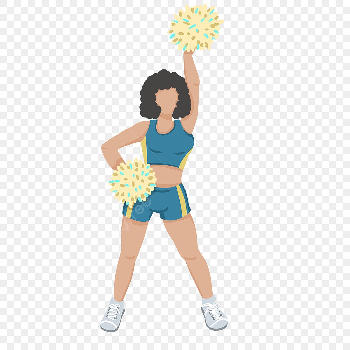Cheerleaders PNG Transparent Afro Cheerleader Clip Art Cheerleader Clipart Cheerleader Clipart PNG Image For Free Download