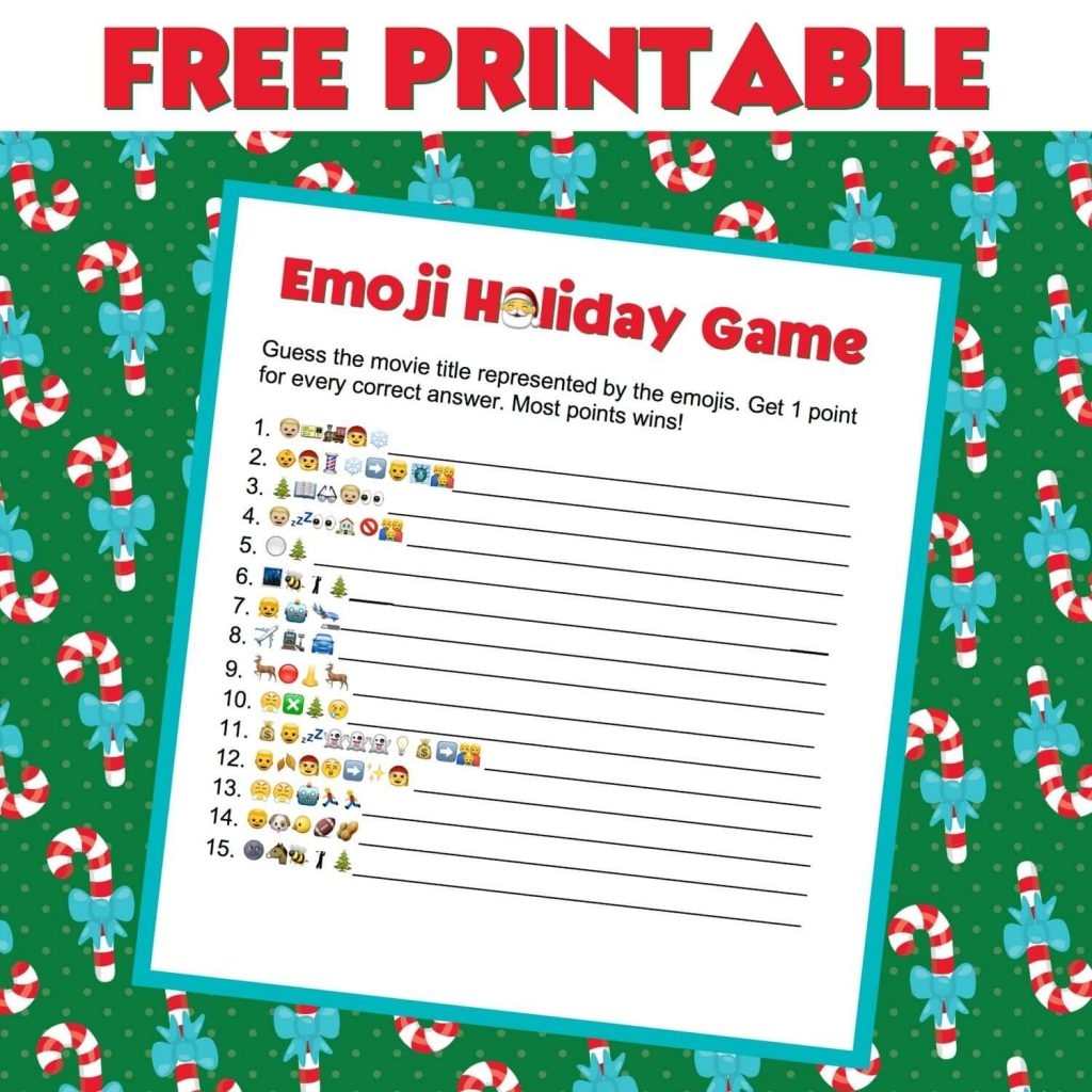 Christmas Emoji Game Free Printable