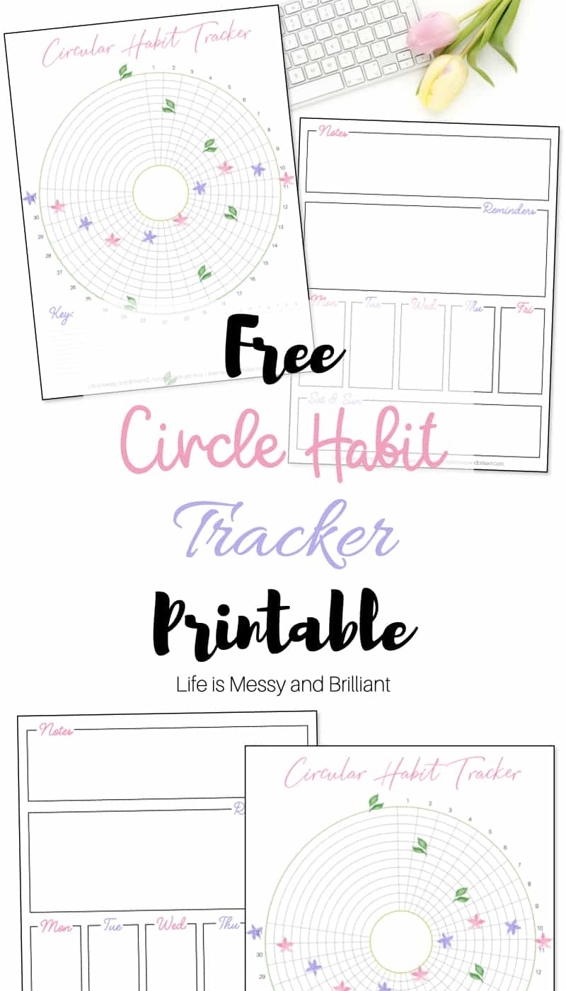 Circle Habit Tracker Free Printable