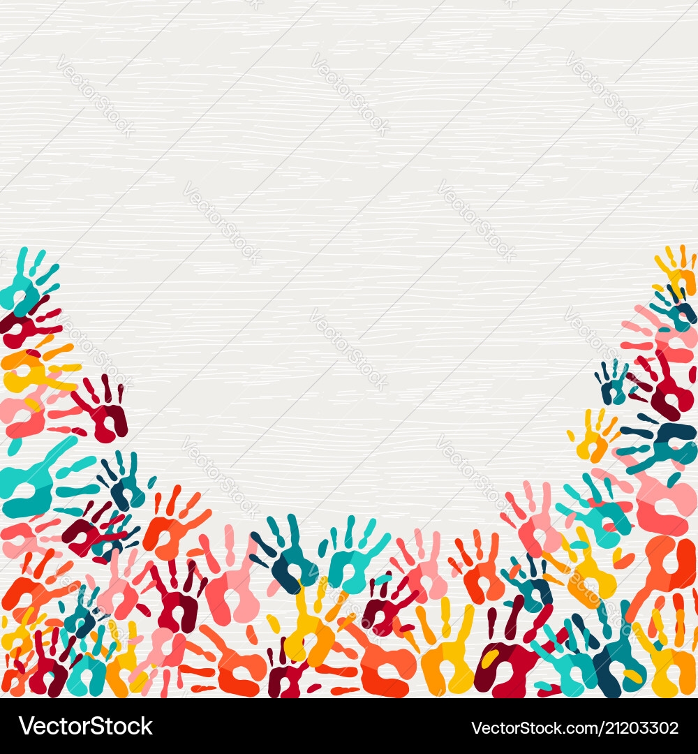 Color Hand Print Paint Background Art Royalty Free Vector