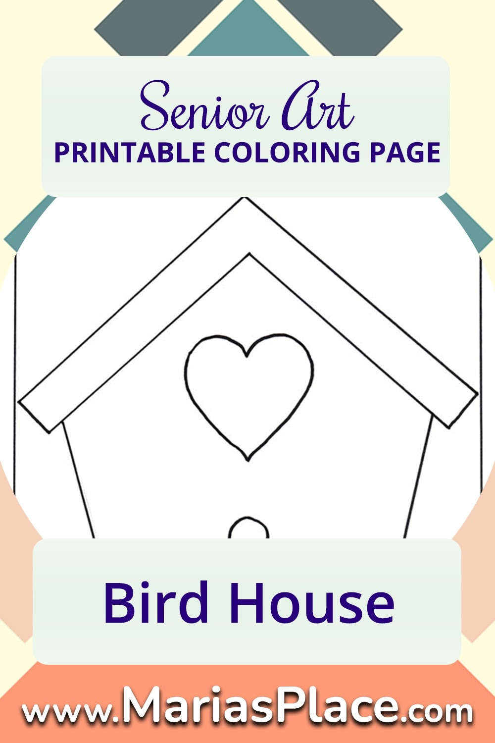 Coloring Bird House Marias Place
