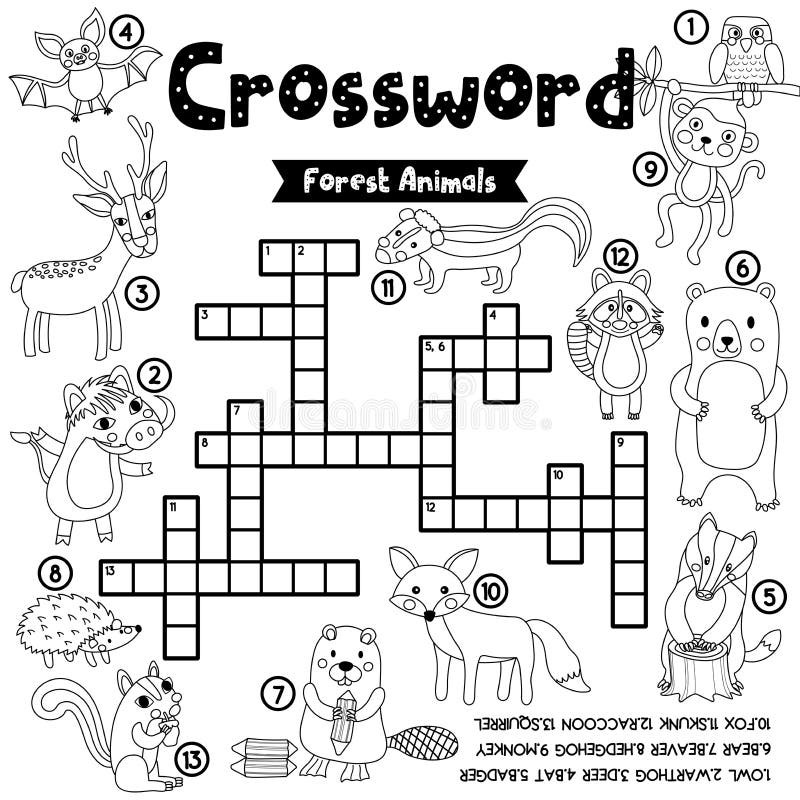 Free Animal Crossword Puzzles Printable