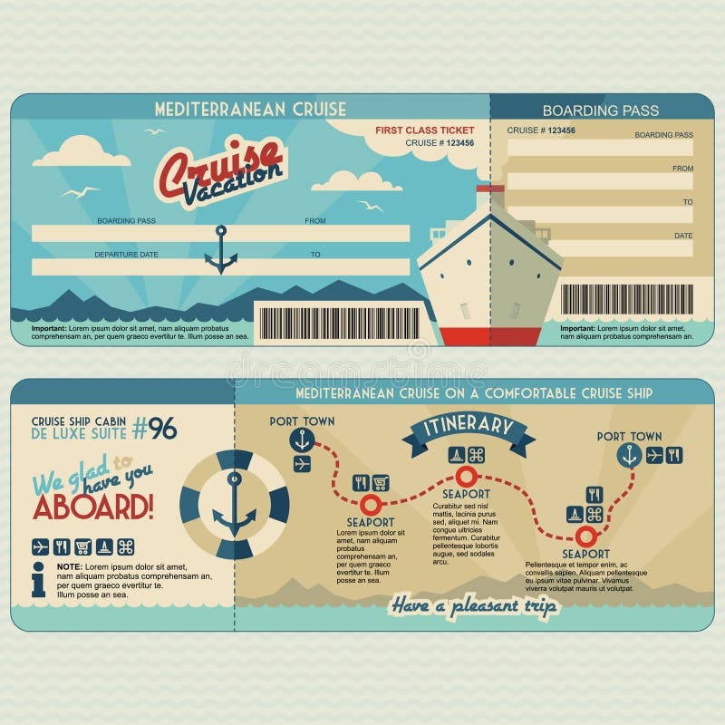 Cruise Ticket Template Stock Illustrations 1 194 Cruise Ticket Template Stock Illustrations Vectors Clipart Dreamstime