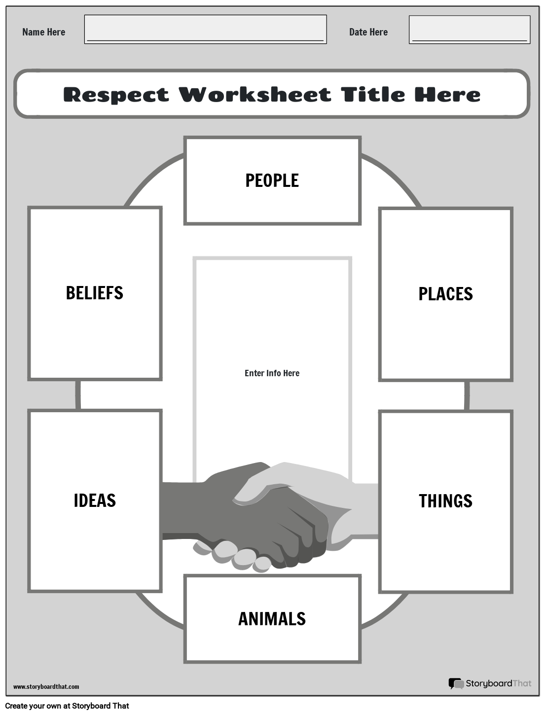 Custom Respect Worksheets Templates StoryboardThat