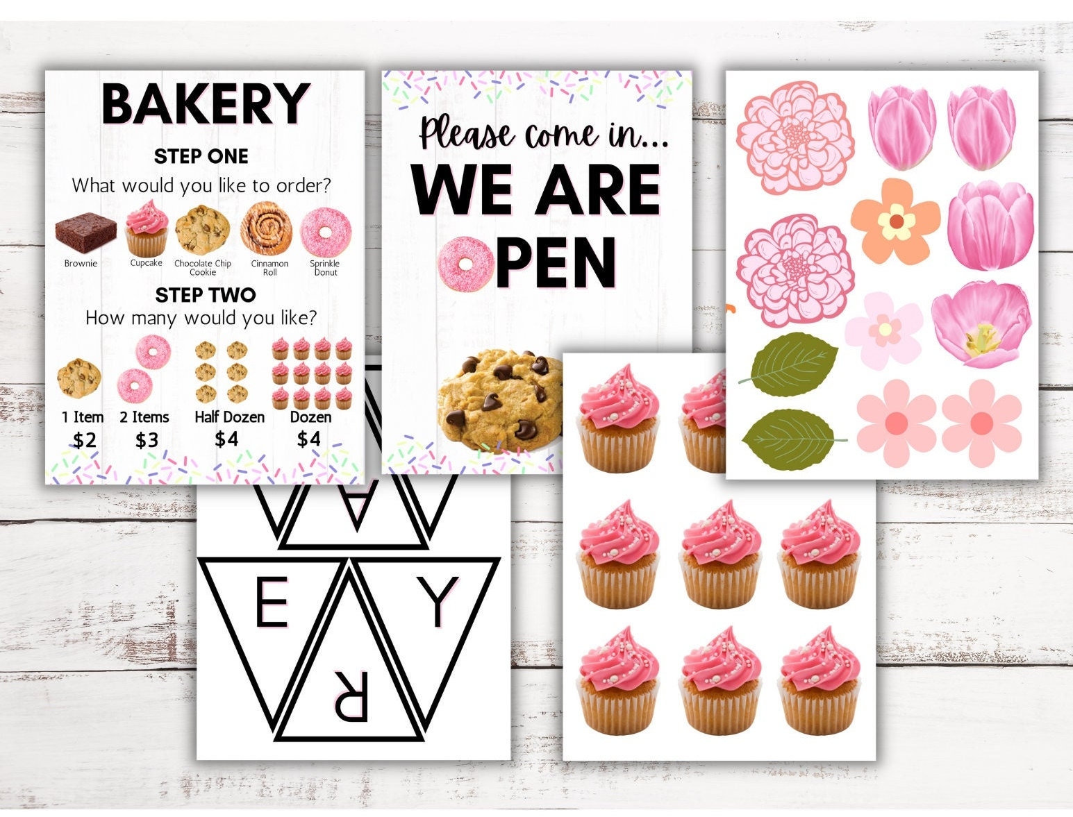 Customizable Bakery Pretend Play Printable Dramatic Play Bakery Shop Printable 22 Pretend Play Printable Pages Add A Name To Your Bakery Etsy