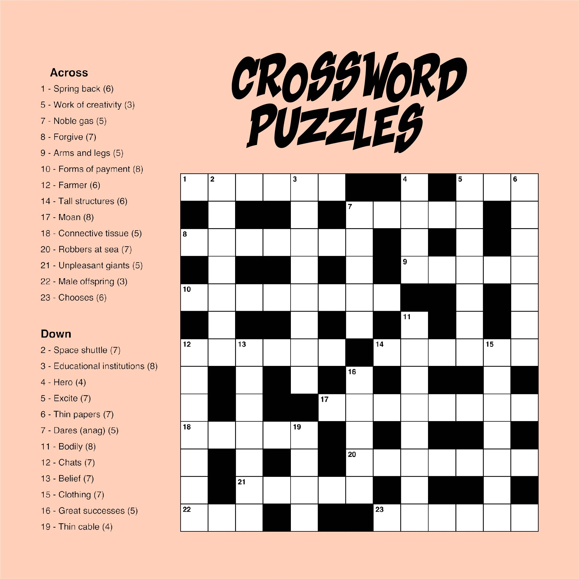 Free Printable Daily Crossword